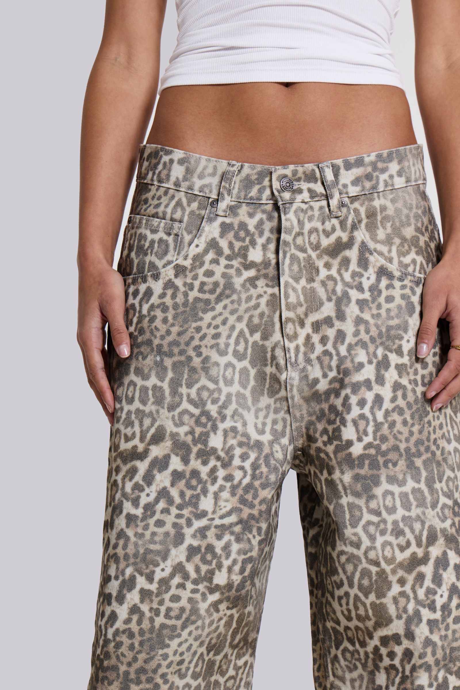 Shop Leopard Fade Colossus Jorts | Jaded London | Clothing
