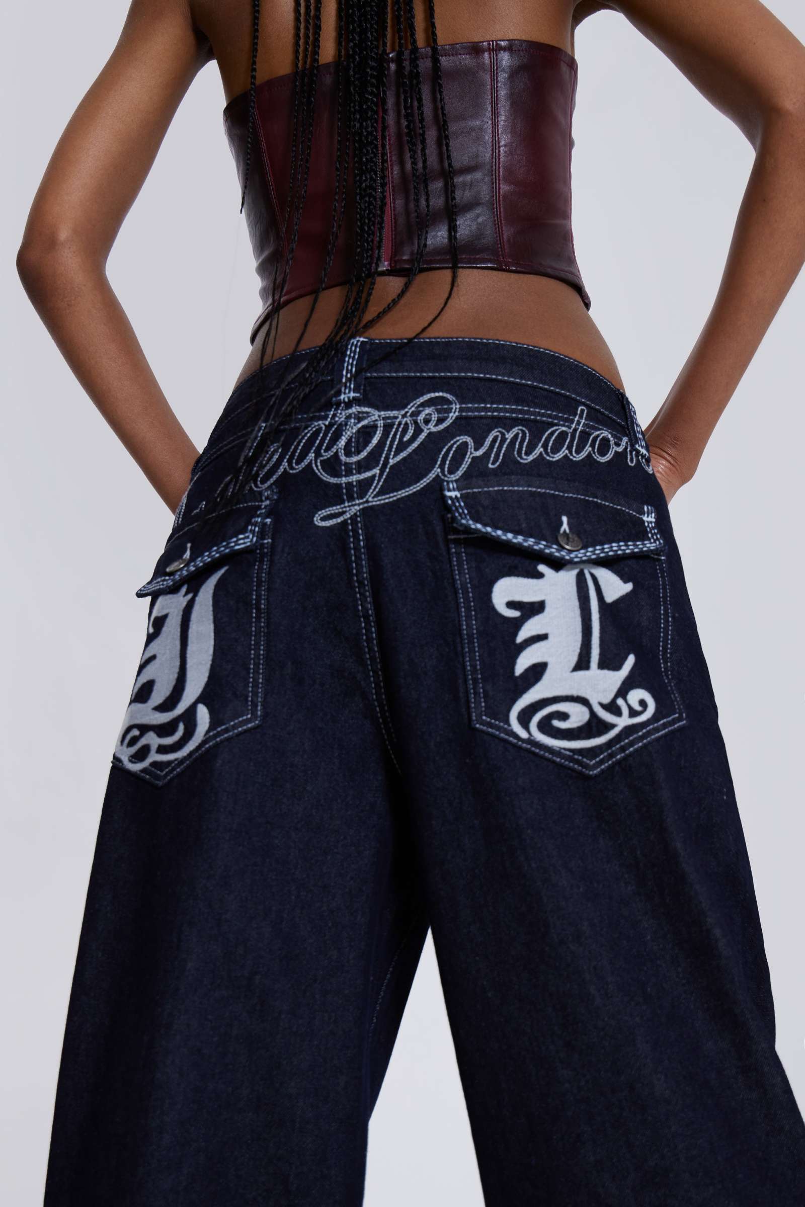 Shop Sonic Embroidered Baggy Jeans | Jaded London | Clothing