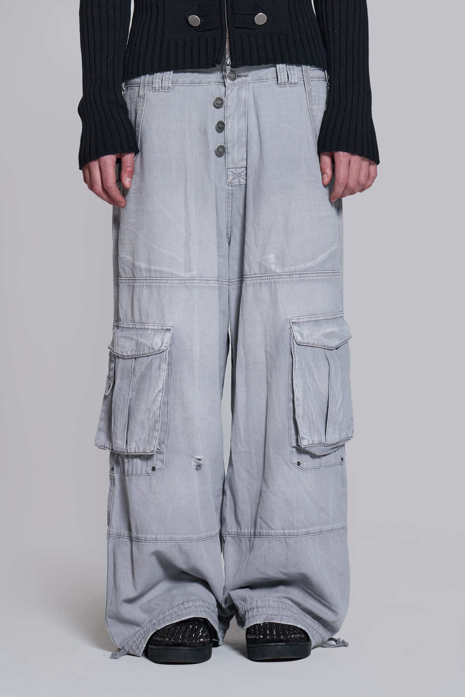 Washed Grey Decoy Cargos