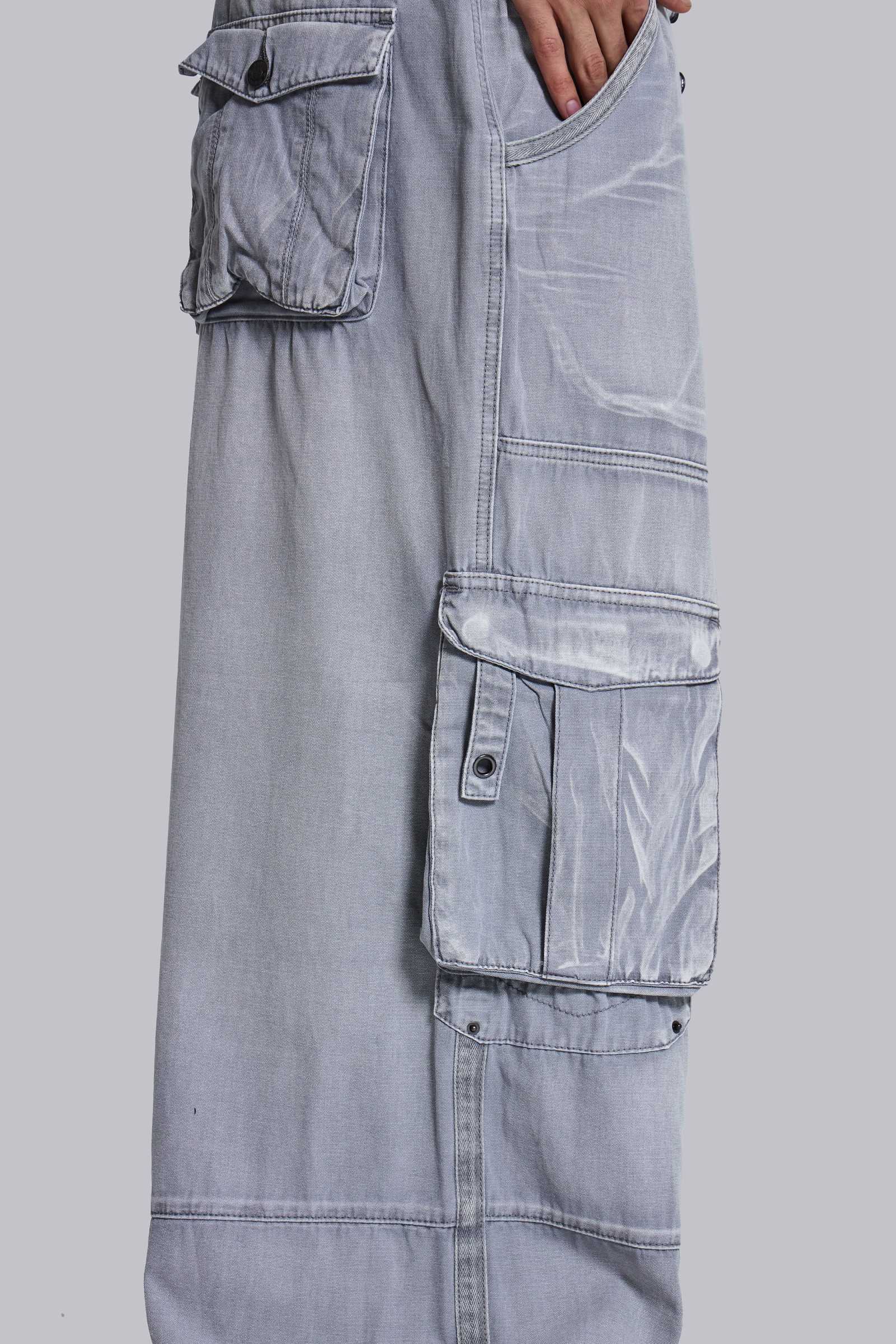 Washed Grey Decoy Cargos
