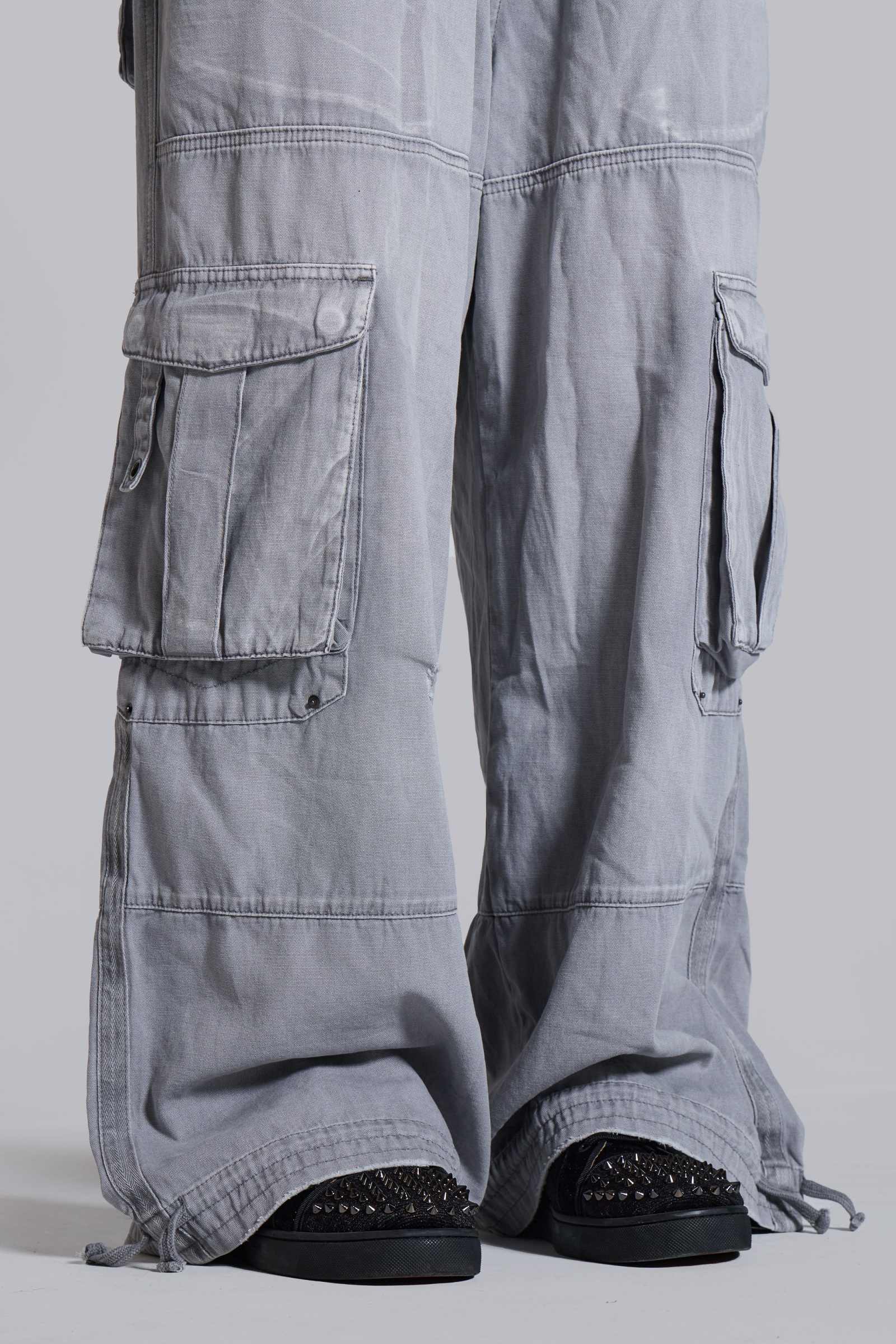 Washed Grey Decoy Cargos