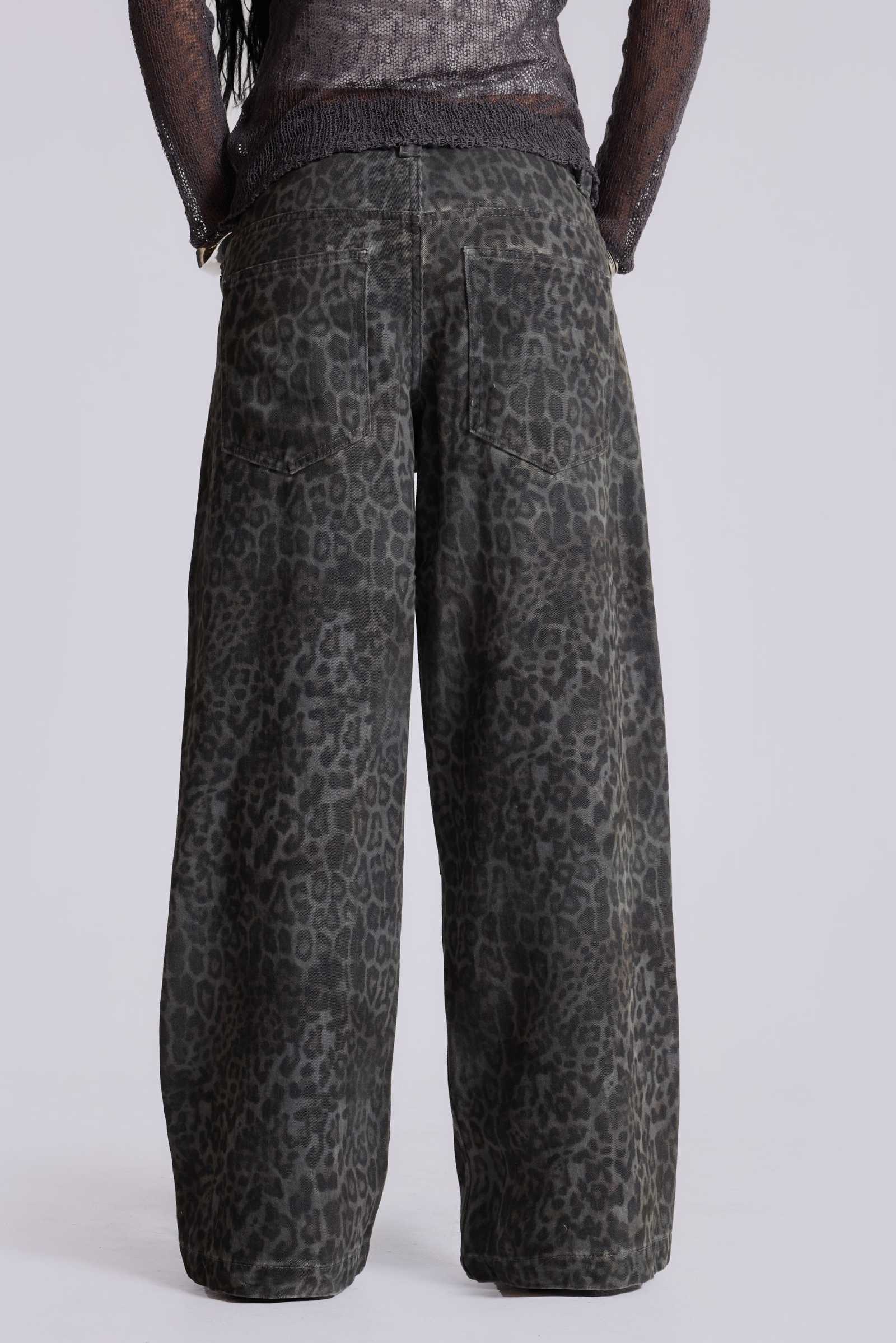 Charcoal Leopard Fade Colossus Jeans
