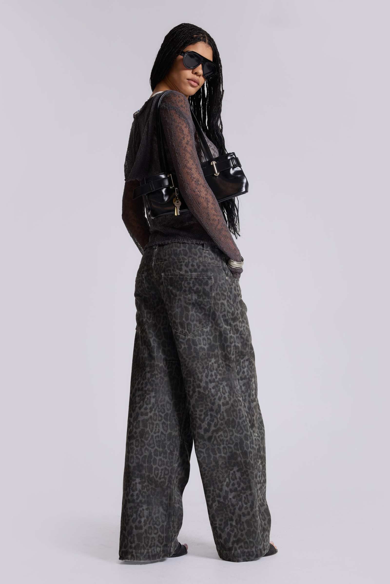 Charcoal Leopard Fade Colossus Jeans