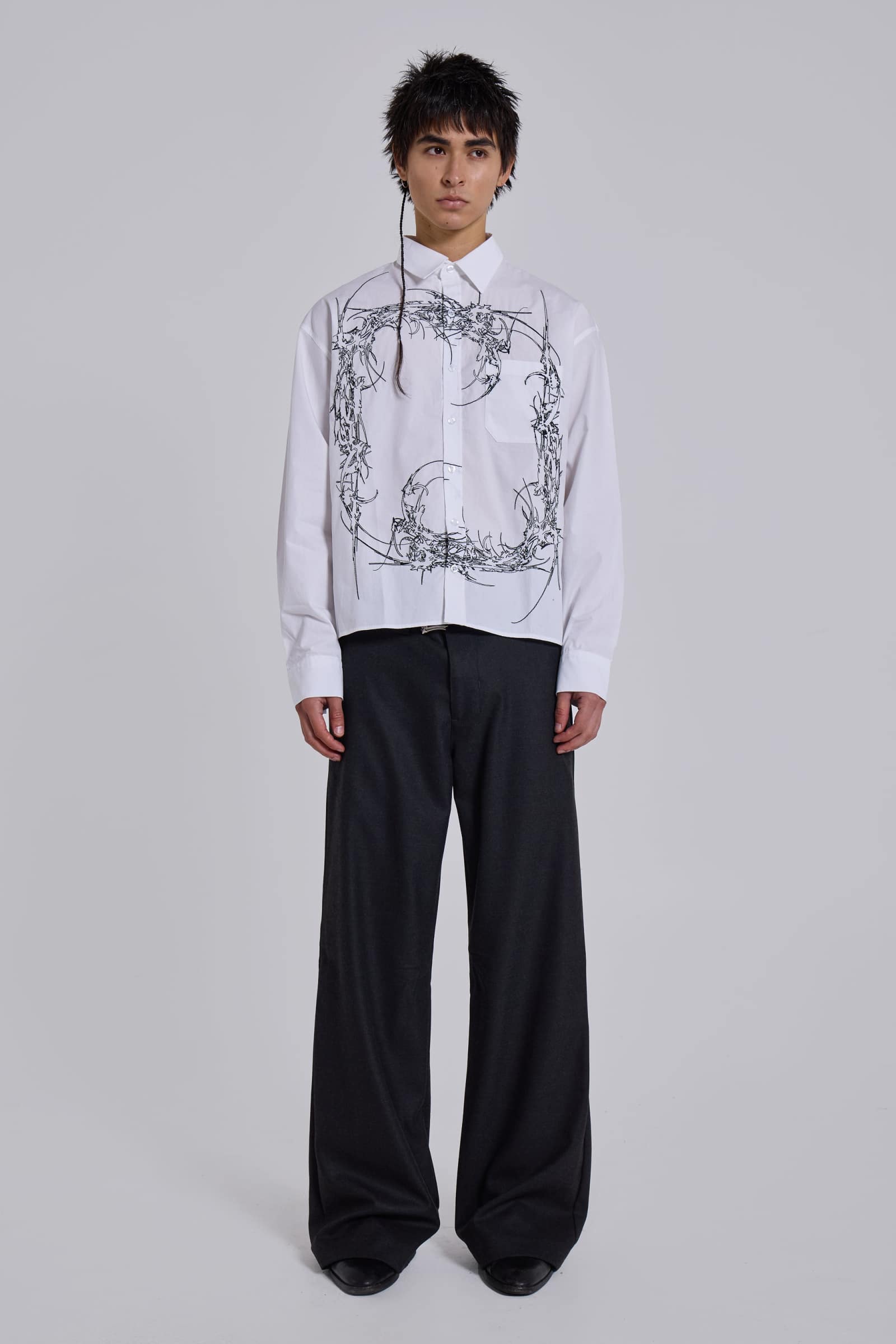 Opaque Button-Up Shirt