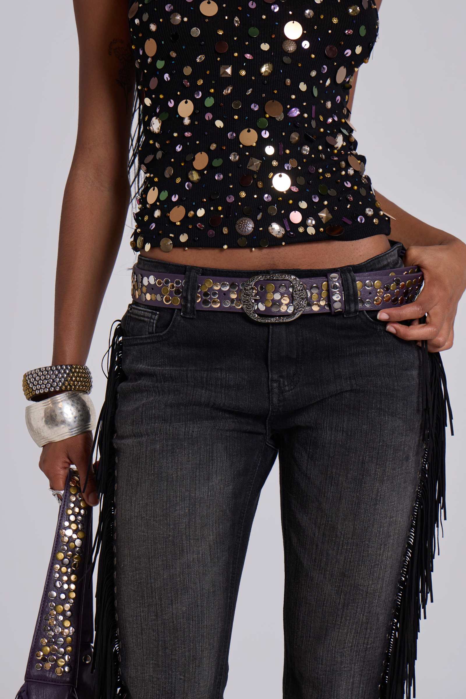 Amethyst Studded belt