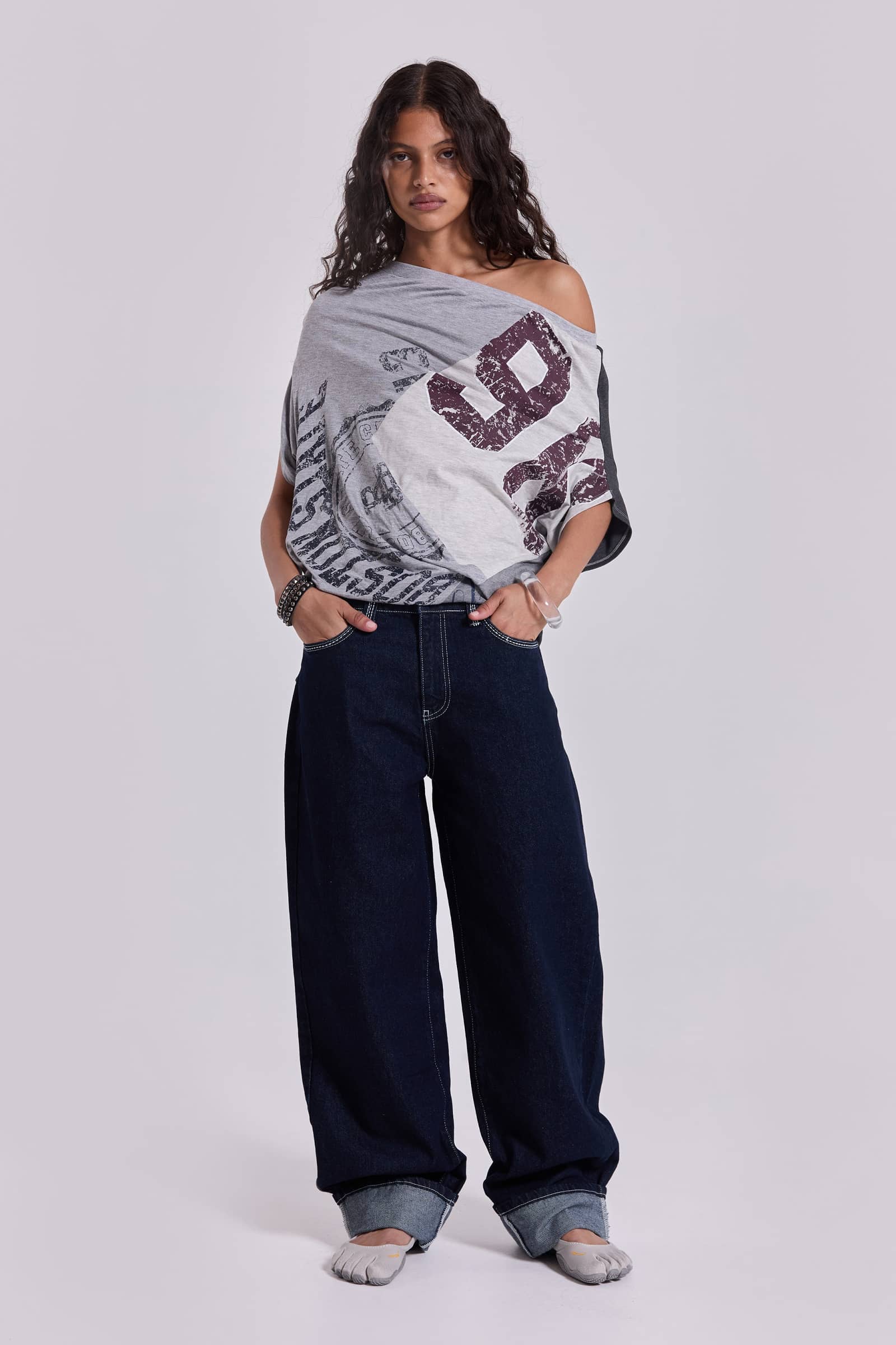 Shop Sonic Embroidered Baggy Jeans | Jaded London | Clothing