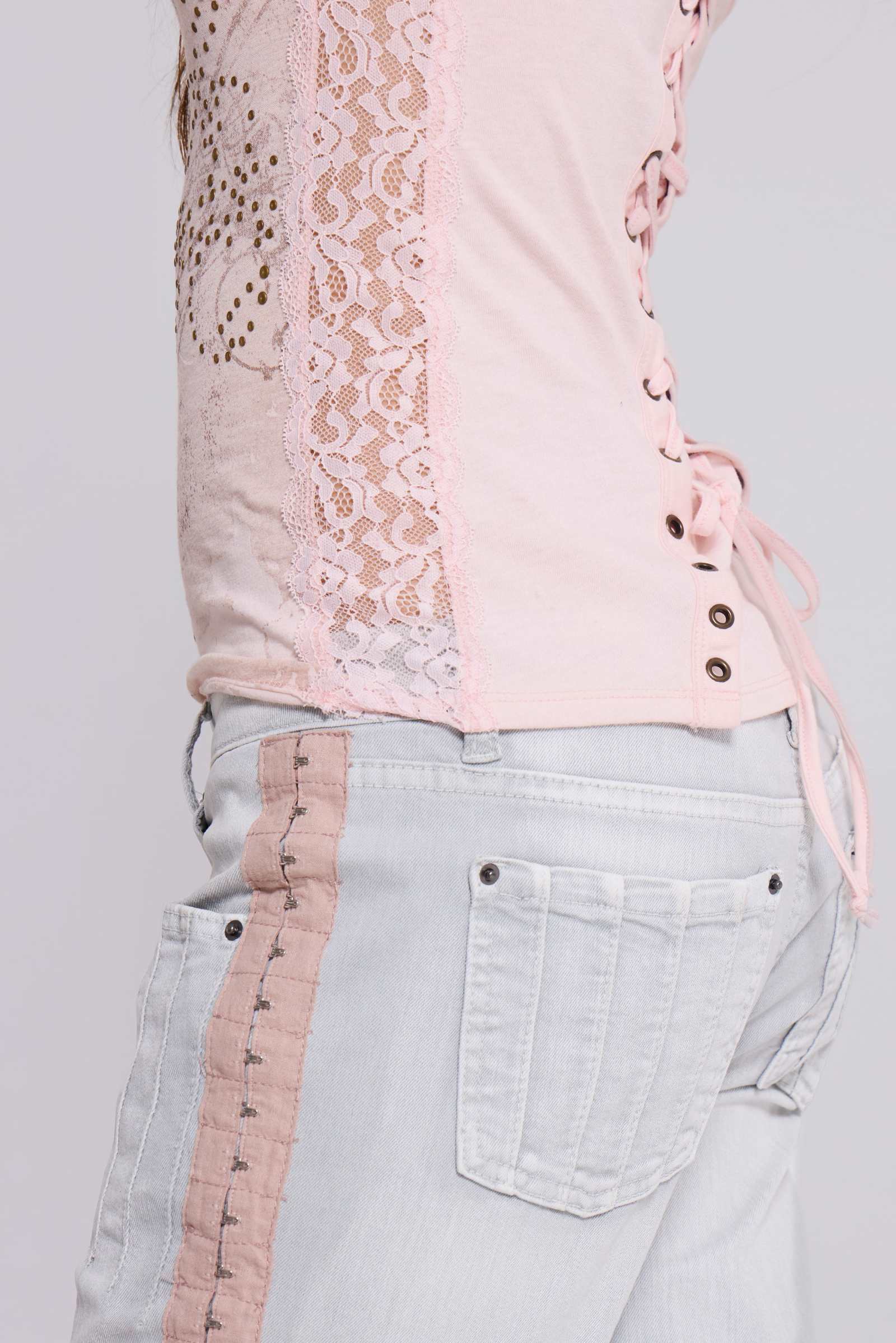 Ramona Burnout Vest Top in Pink