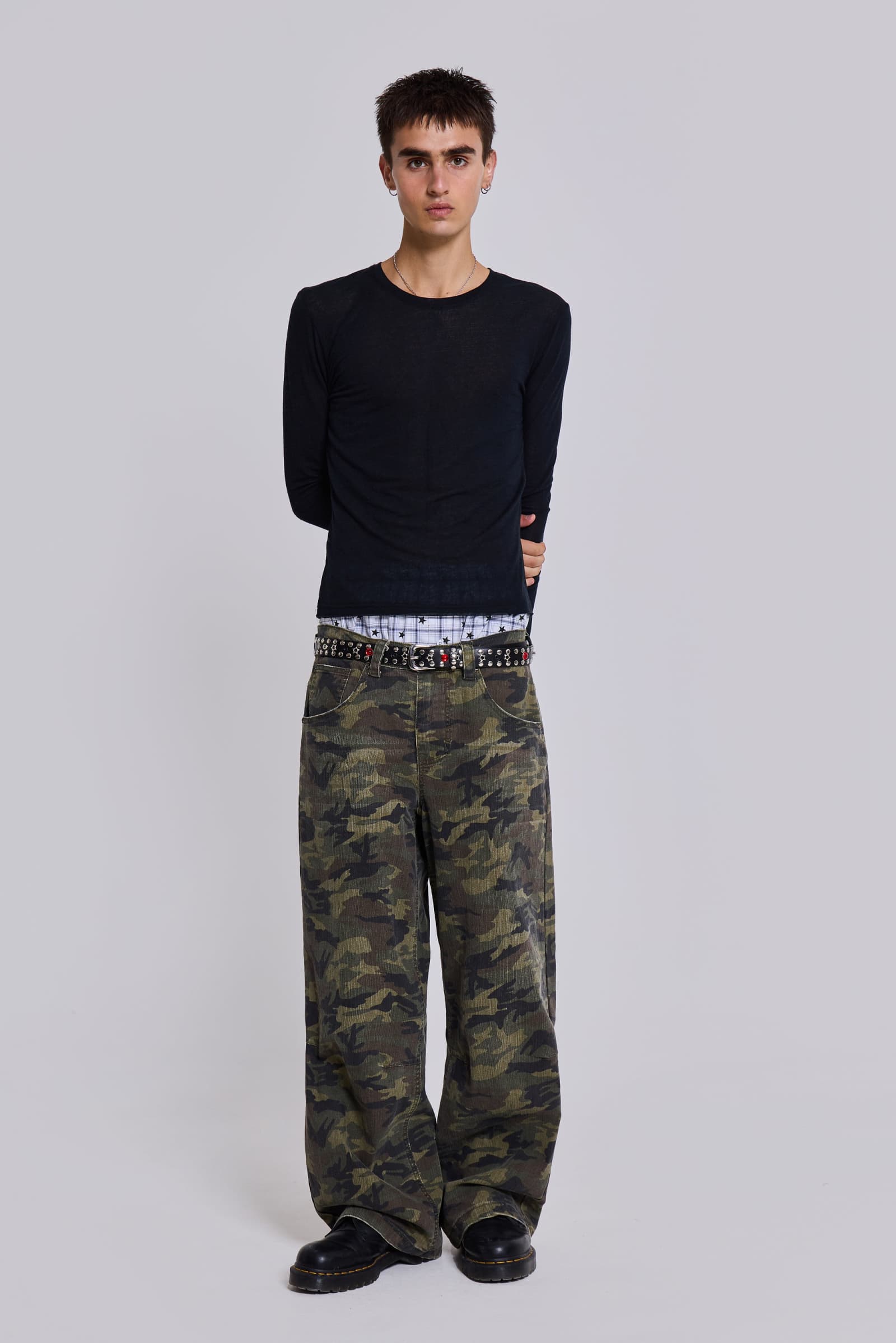 Shop Camo Colossus Baggy Jeans | Jaded London | Clothing