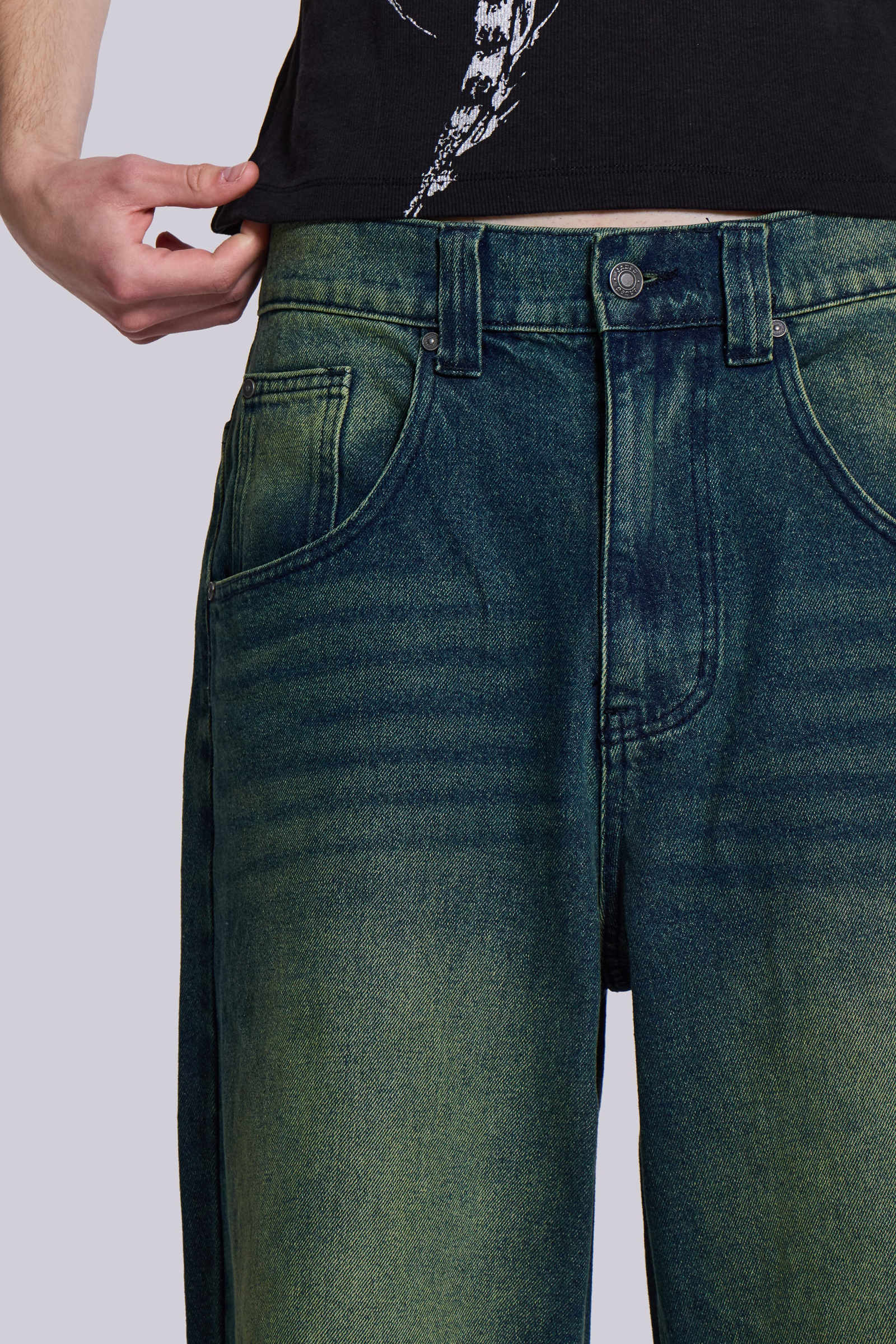 Shop Sandblast Blue Wash Colossus Fit Jeans | Jaded London