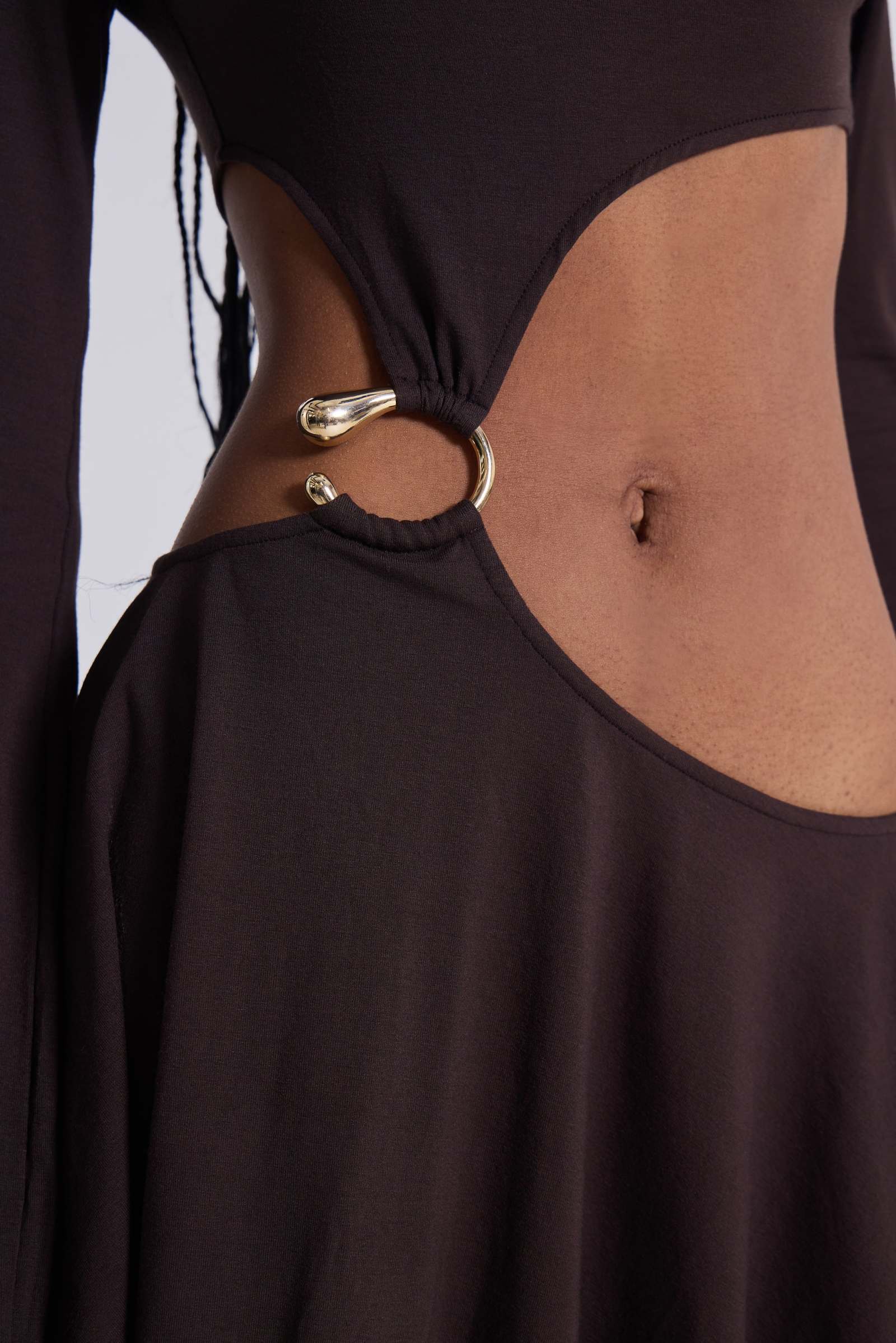Dera Asymmetric Cut Out Mini Dress in Brown | Jaded London | Clothing Dera Asymmetric Cut Out Mini Dress in Brown | Jaded London | Clothing