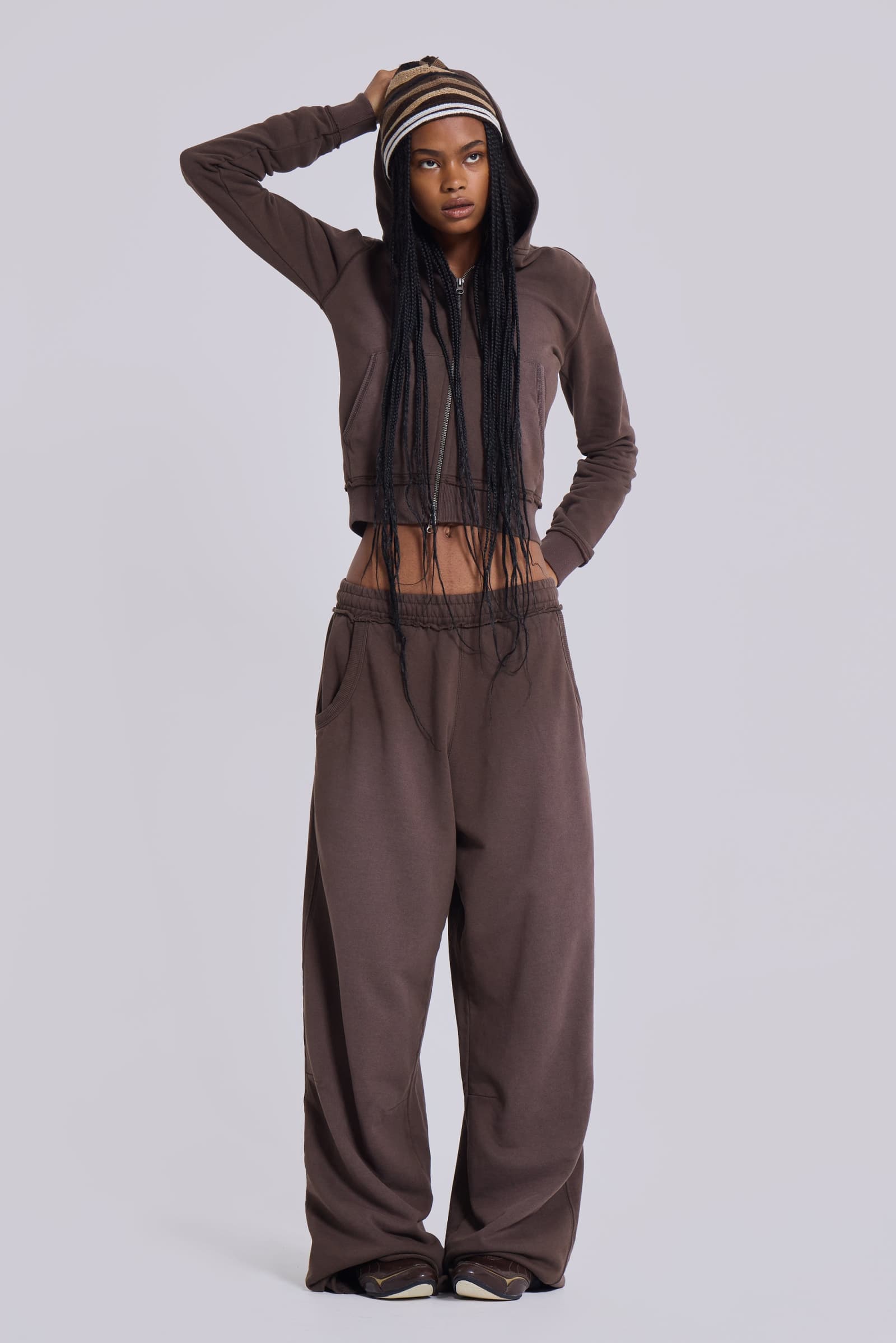 Brown Monster Joggers Jaded London Clothing - Main Image