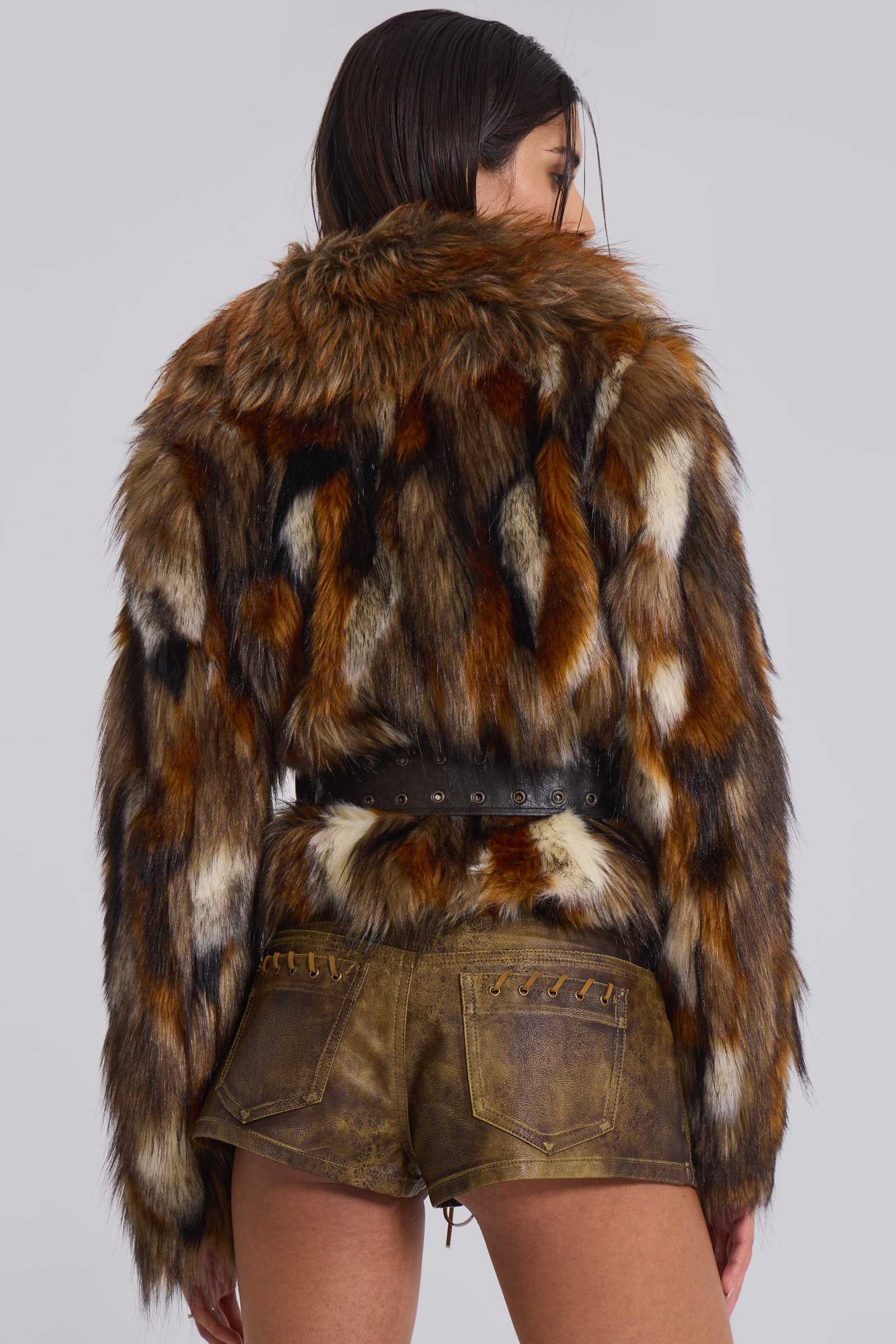 Express Long Belted Puffer Jacket Teddy Trench Coat Ecru-L ECRU