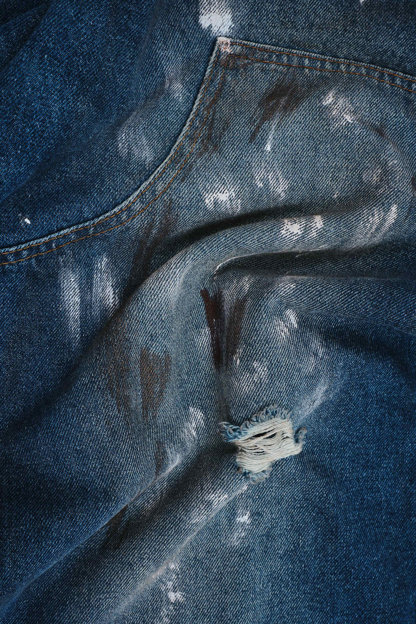 Splatter Cinch Carpenter Jeans