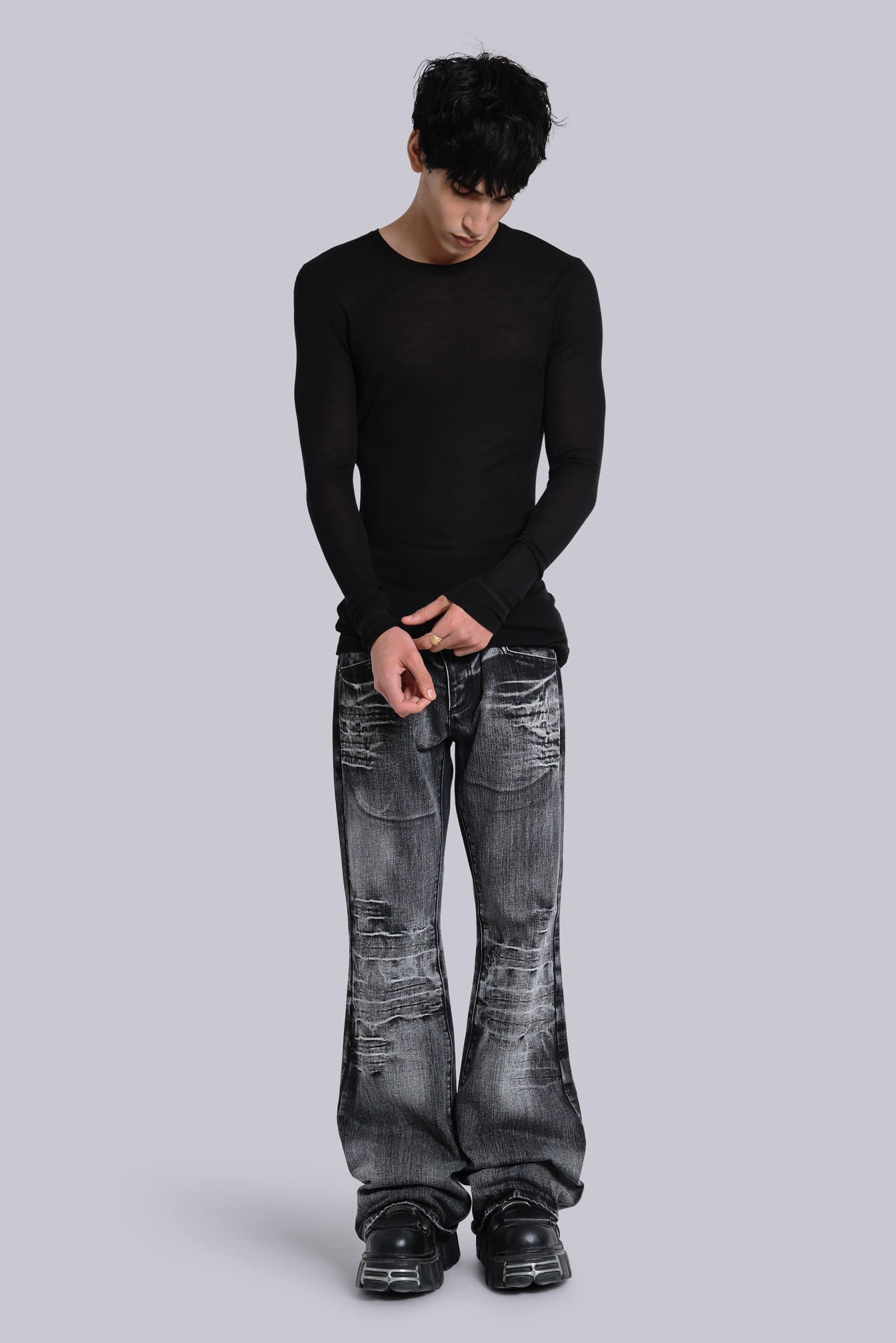Black Haze Long Sleeve Top