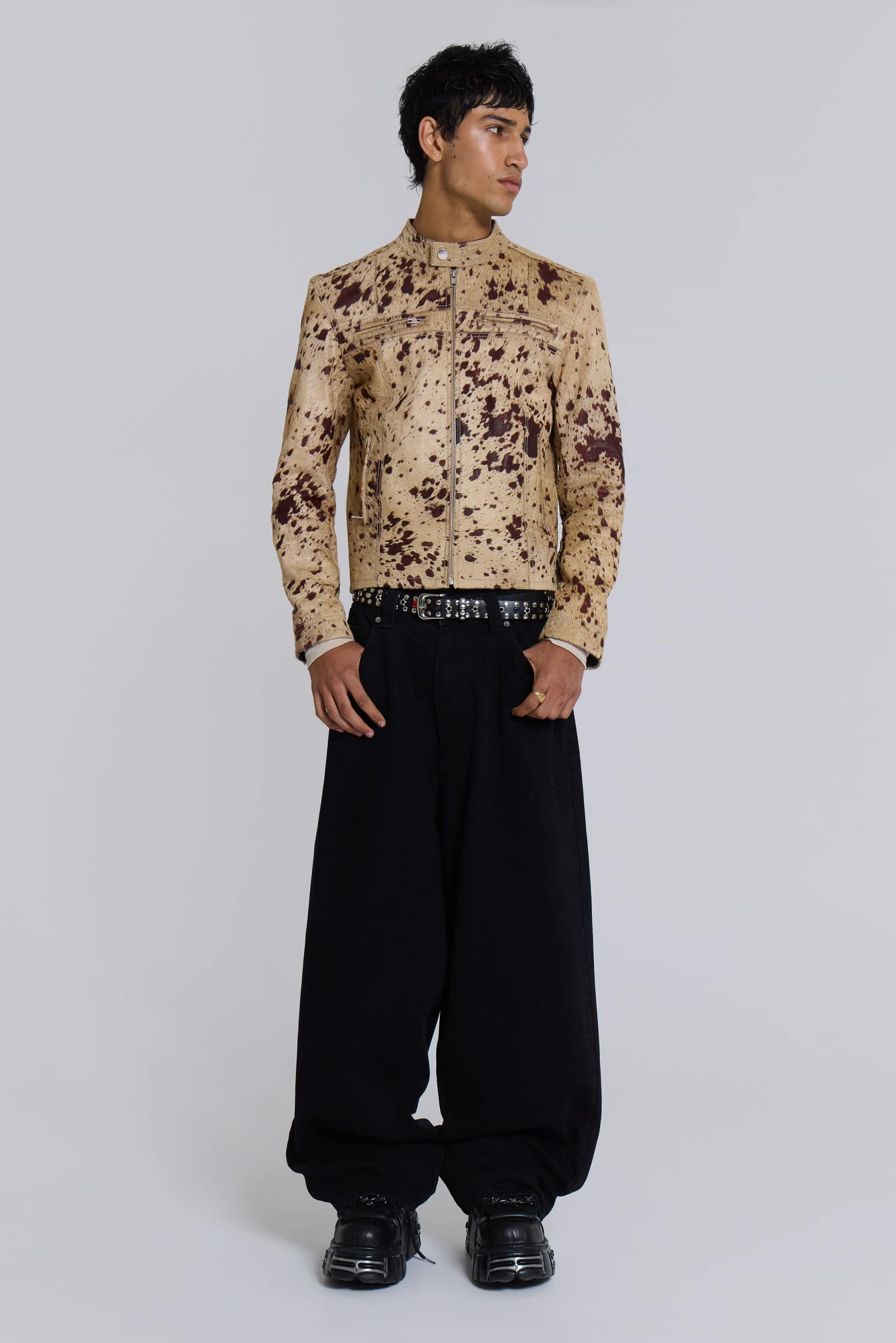 Cowhide Real Leather Piston Jacket