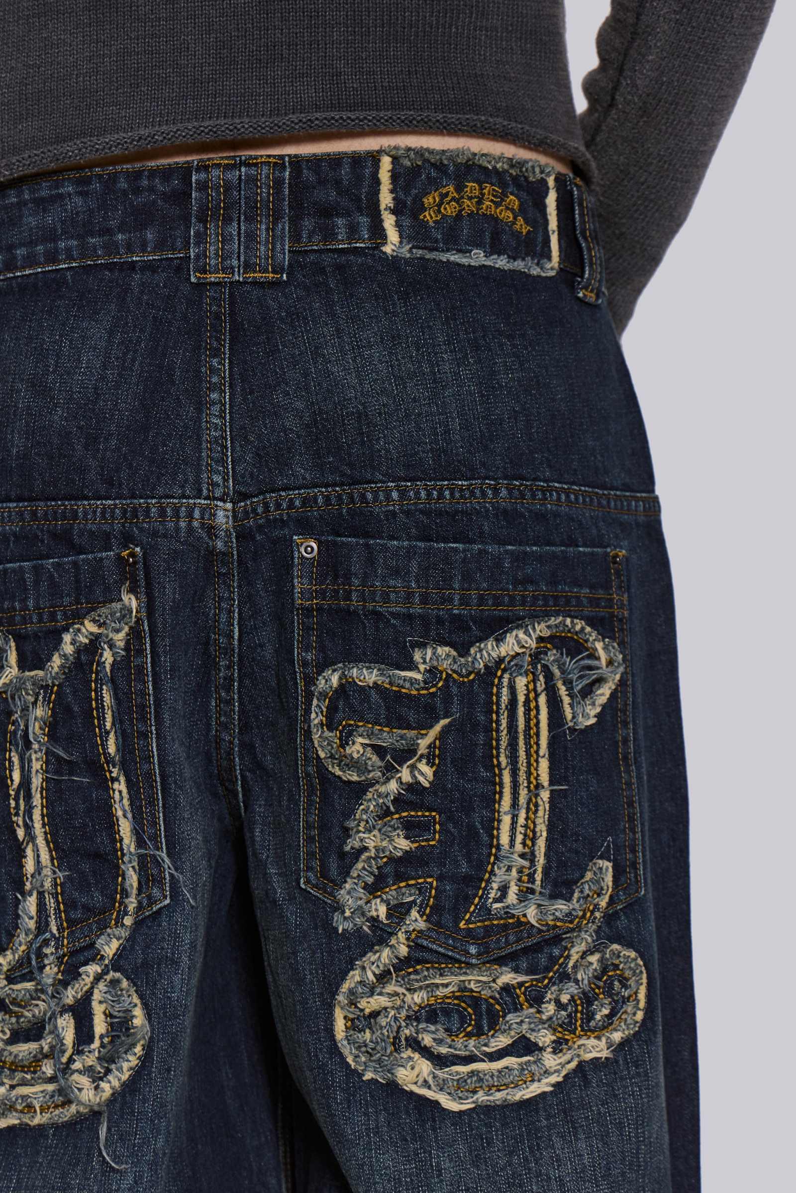 Shop Indigo J-L Colossus Jeans | Jaded London | Clothing