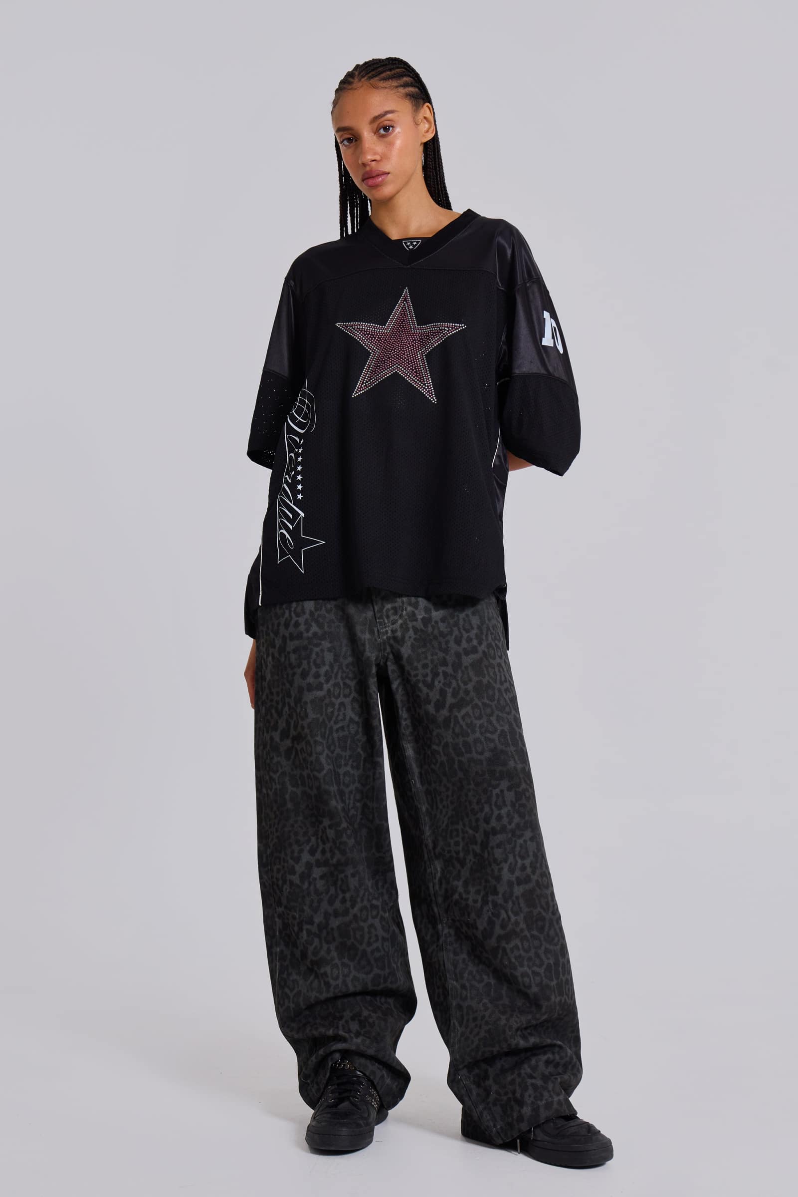 Charcoal Leopard Fade Colossus Jeans