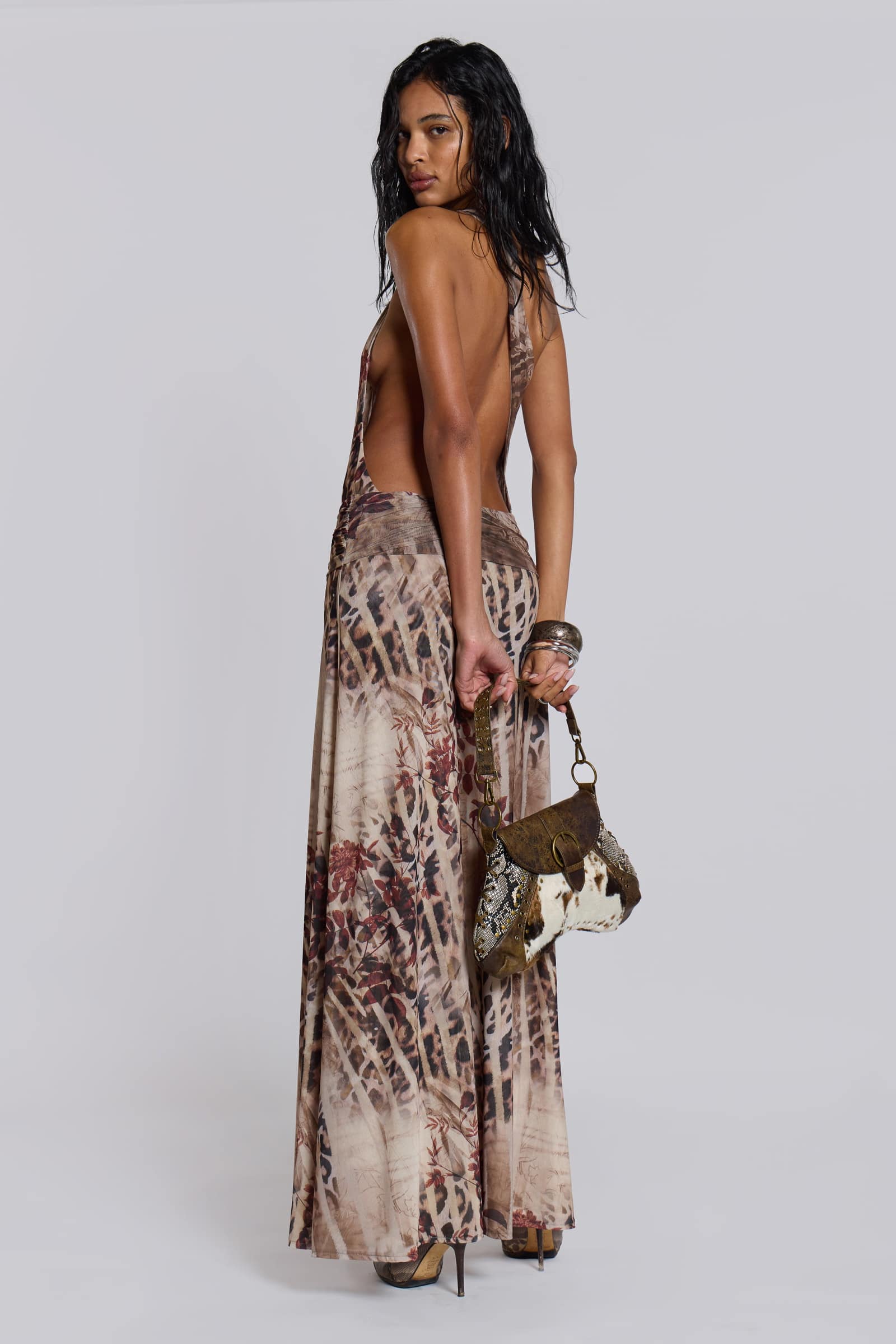 Valentina Asymmetric Cut Out Maxi Dress