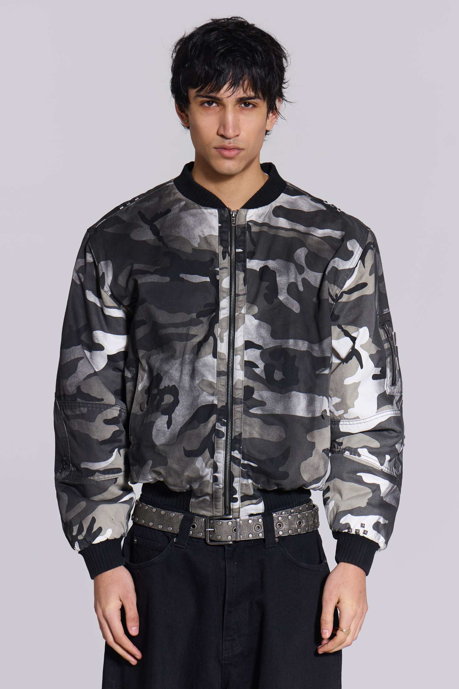 Dirty Camo Bomber Jacket