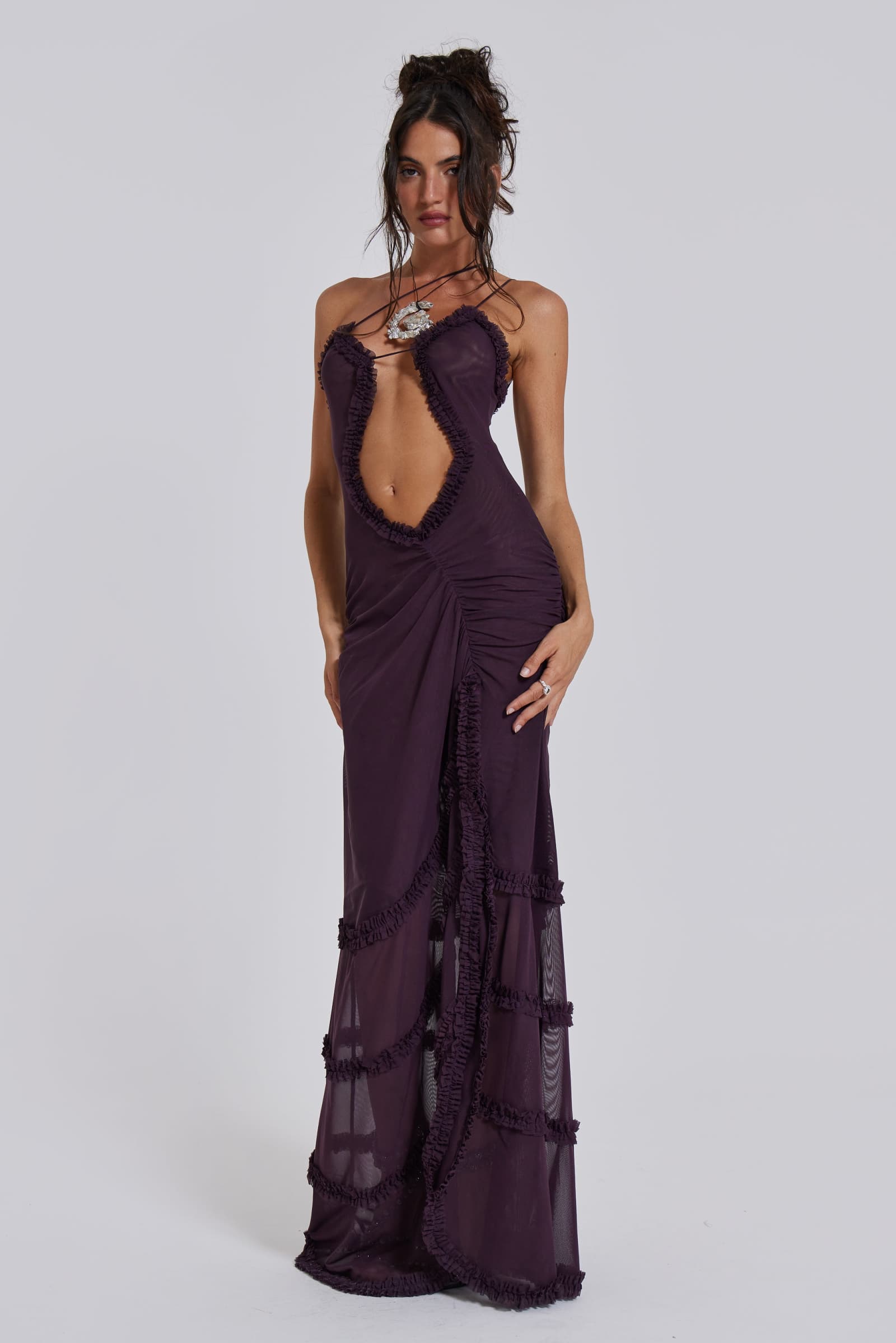 Shop Fatale Maxi Dress in Dusk | Jaded London | Clothing - UK 16 / Purple Shop Fatale Maxi Dress in Dusk | Jaded London | Clothing - UK 16 / Purple