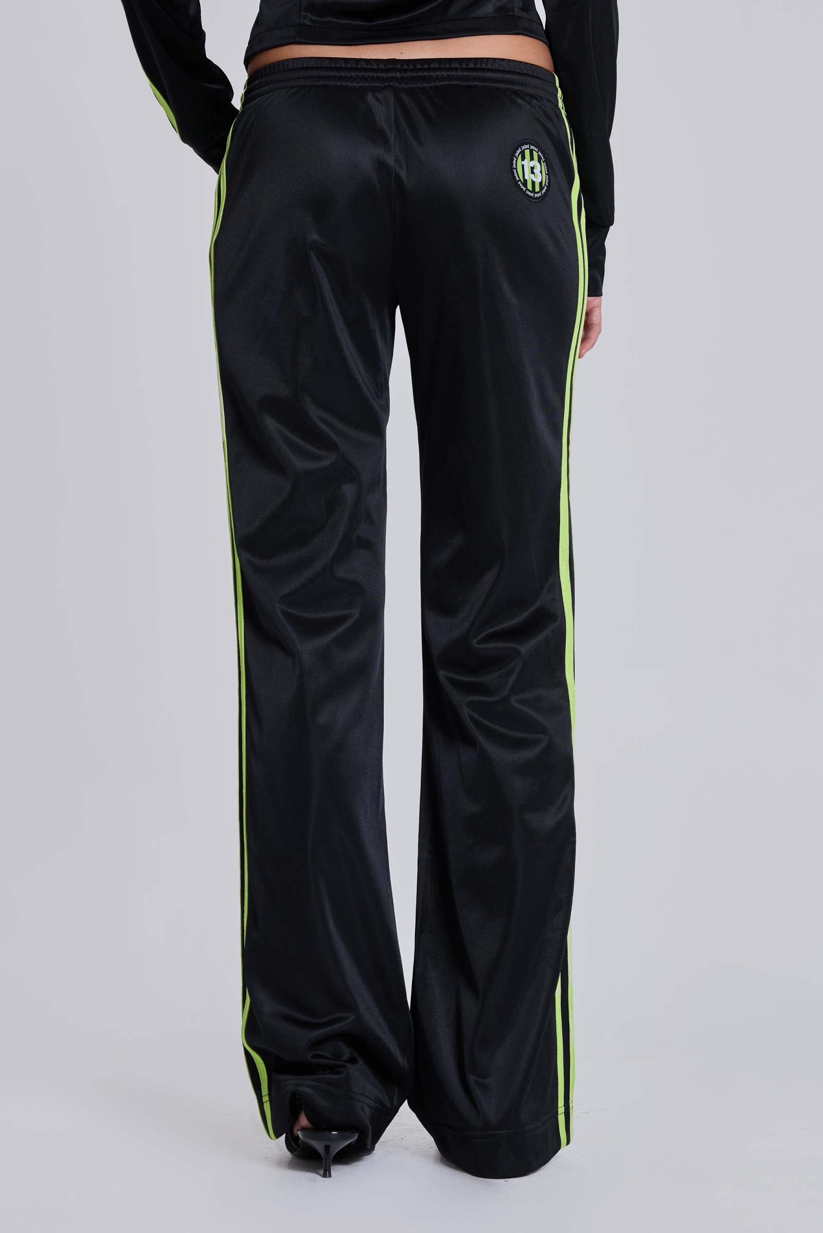 Pants Black Lime Green E Stripe Track Pants Red Stripe New Black