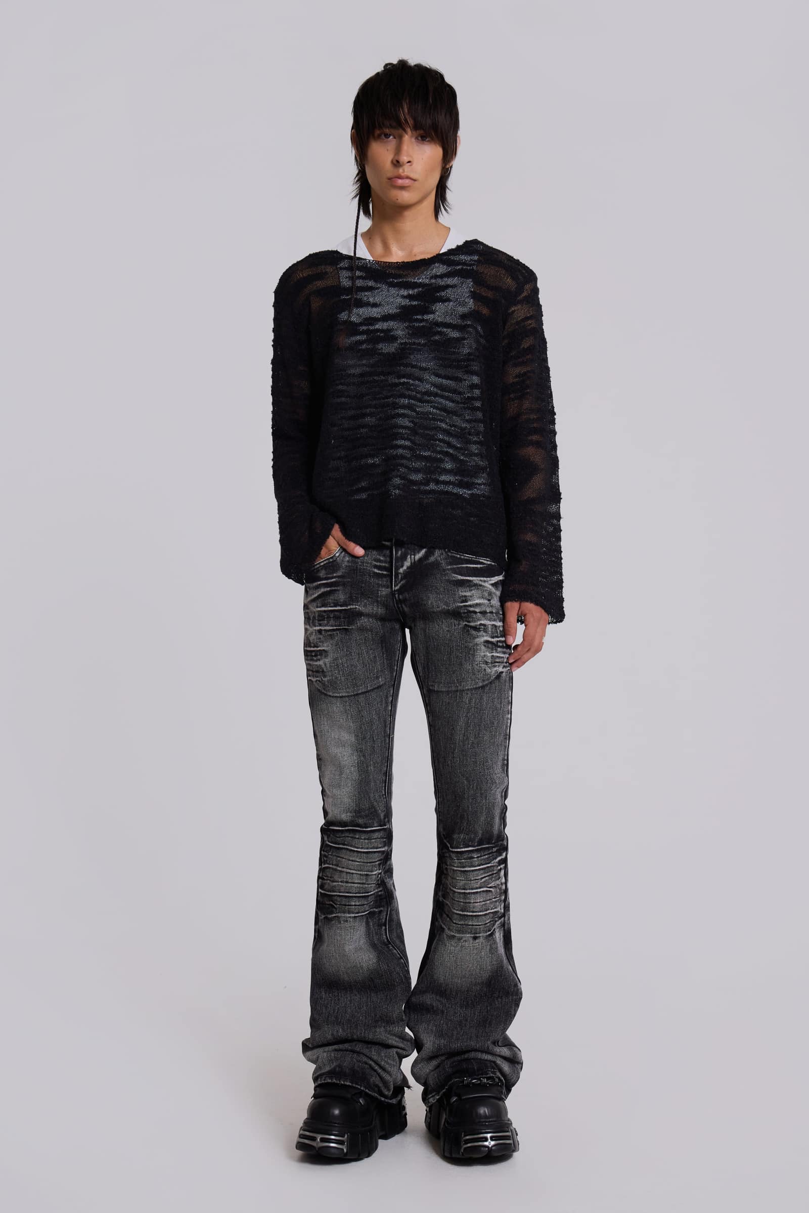 Black Stray Knit