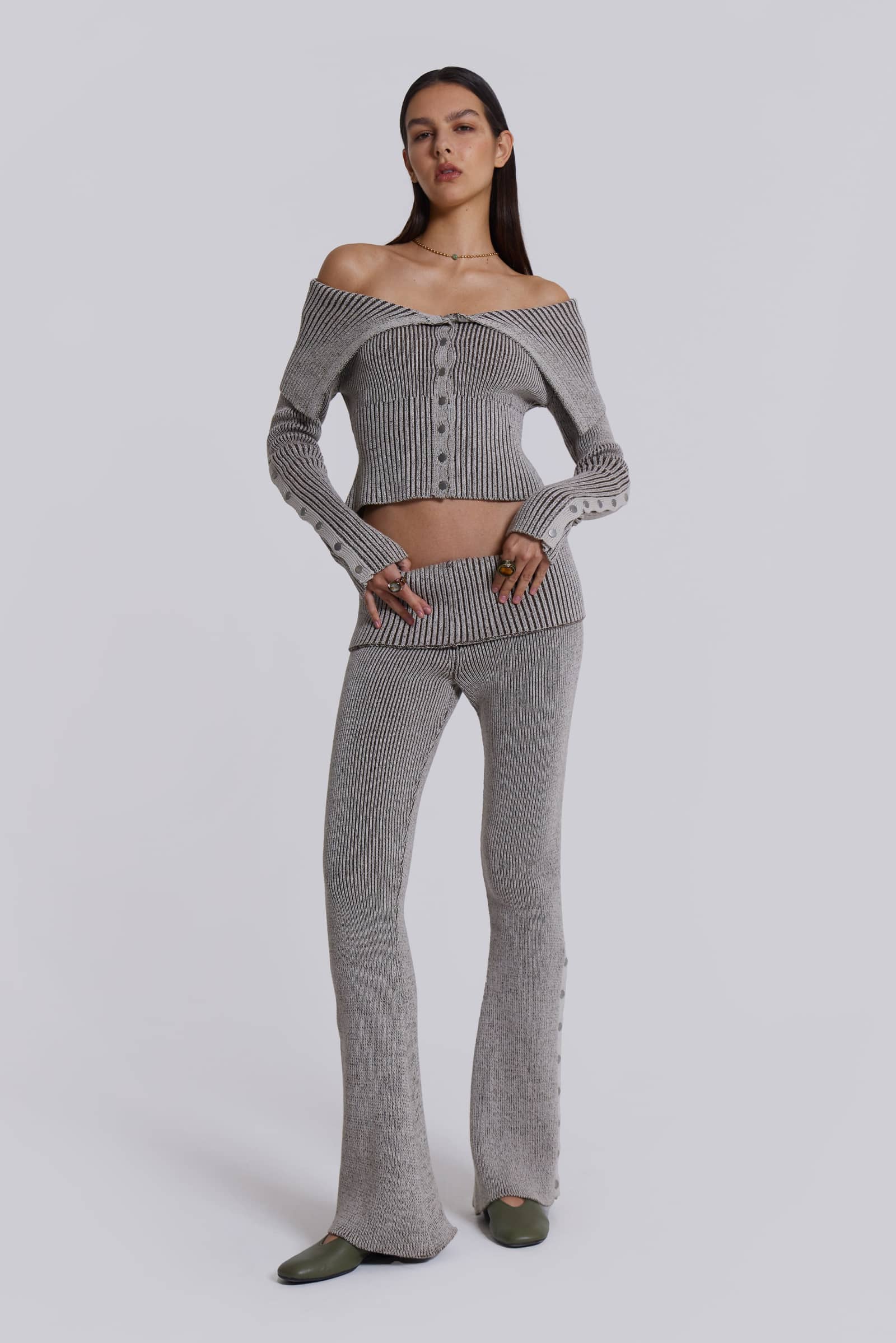 Kensu Off The Shoulder Knit Top