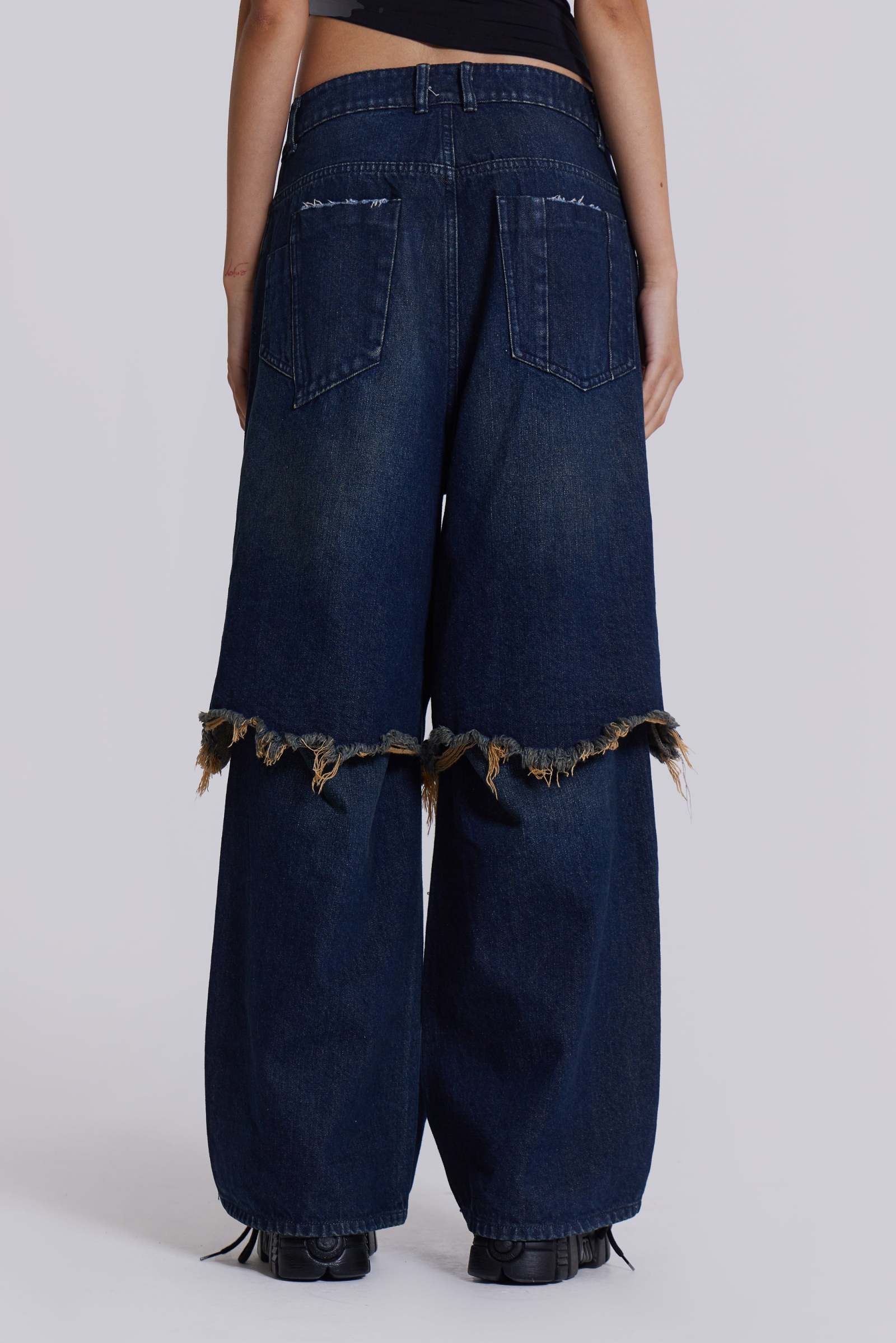 パンツ layered washed baggy denim jaded london Shop Evo Double Layered Jeans | Jaded London | Clothing