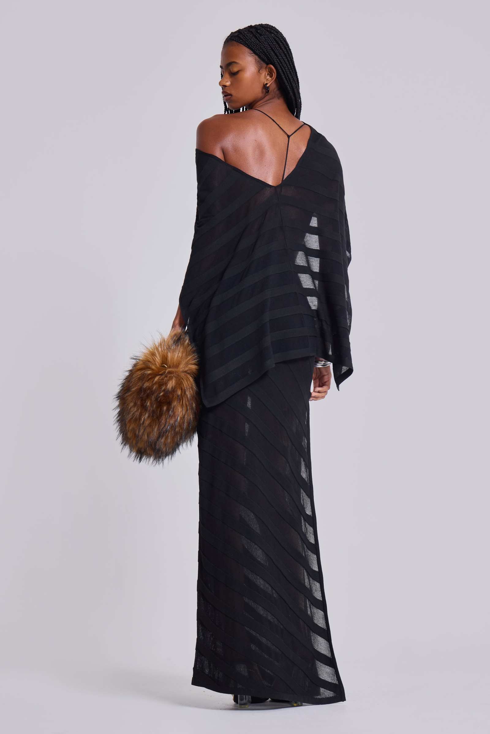 Infinity Multiway Cape in Noir