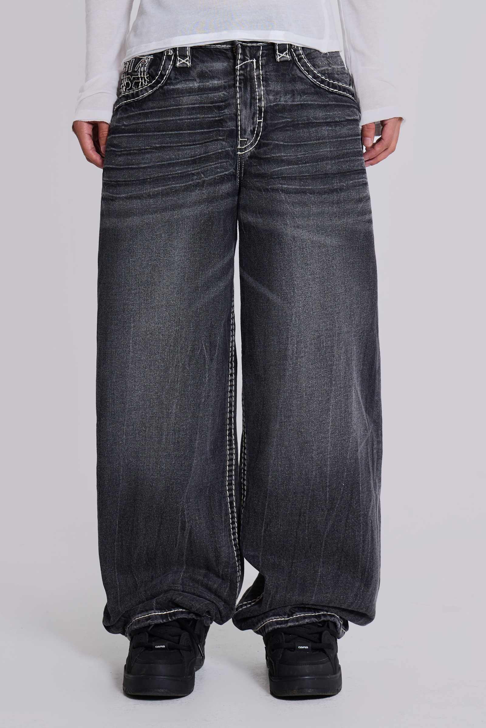 Rock Revival Axel Colossus Jeans in Washed Black