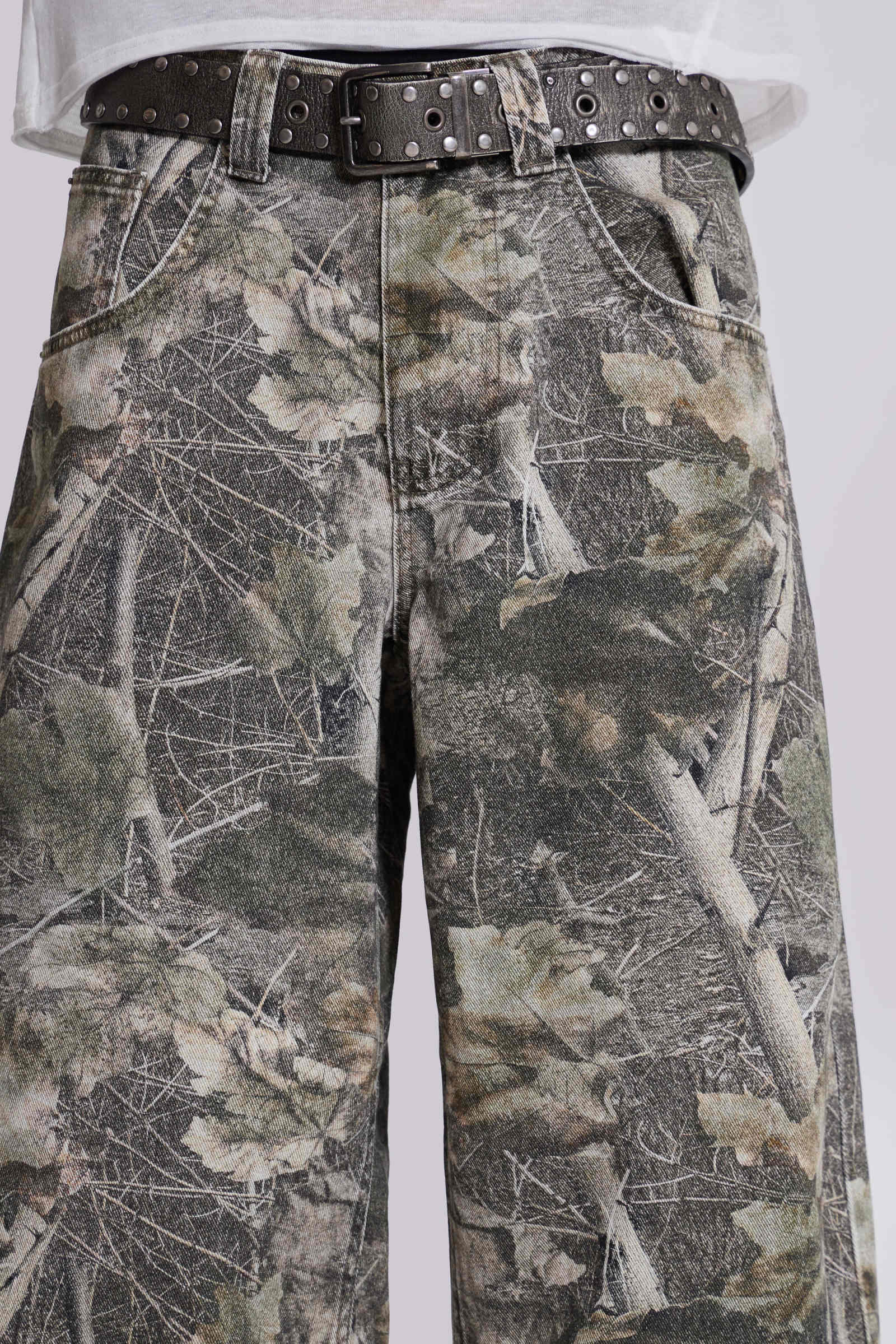 Woodland Camo Colossus Baggy Jeans - Main Image