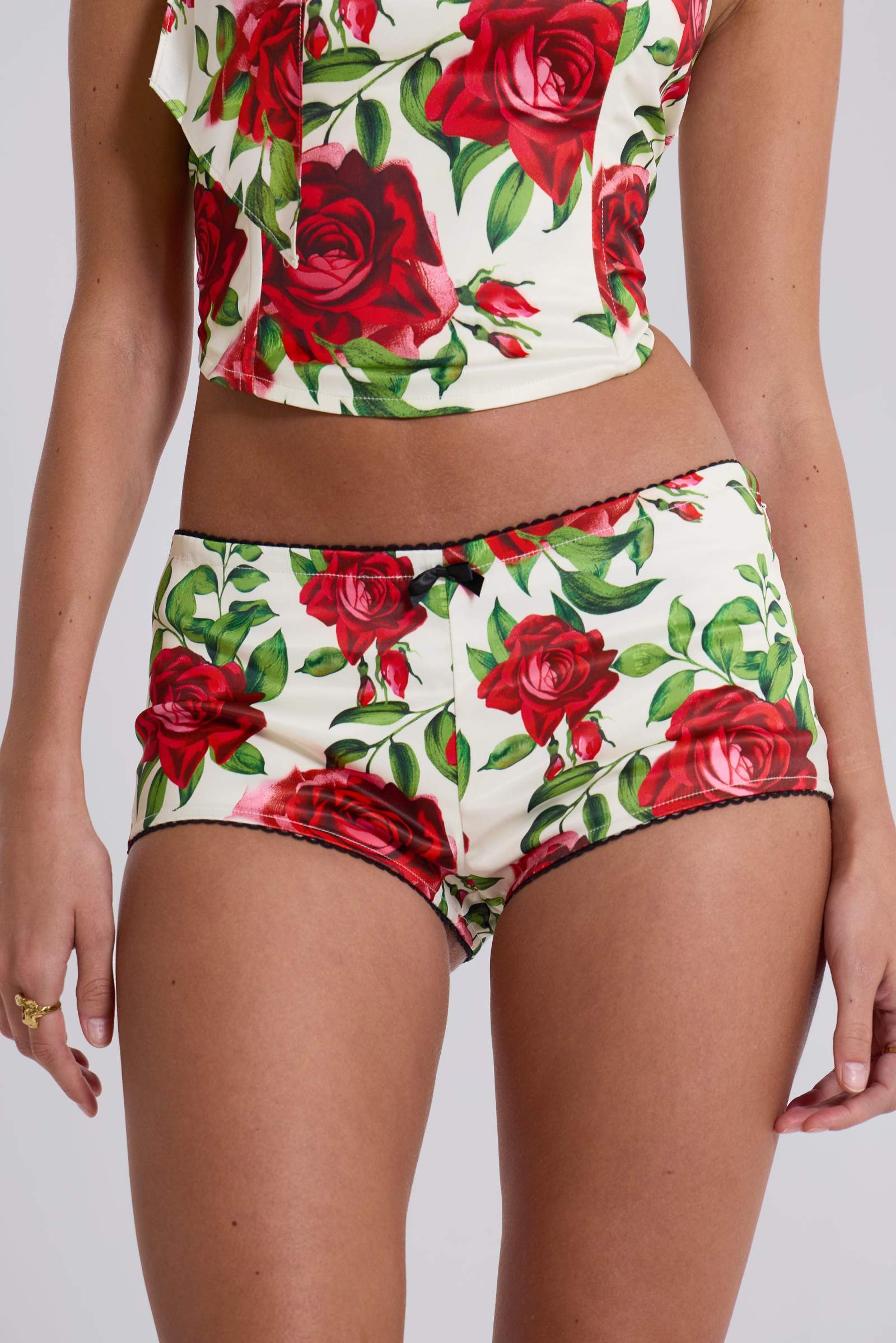 Scarlet Satin Corset Top