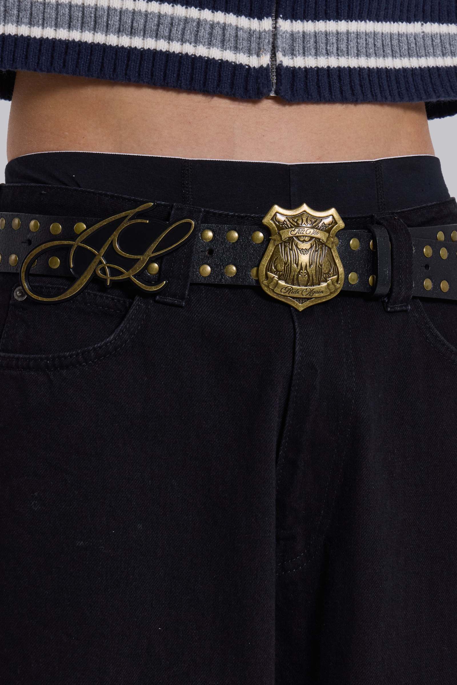 Shield Double Buckle Belt