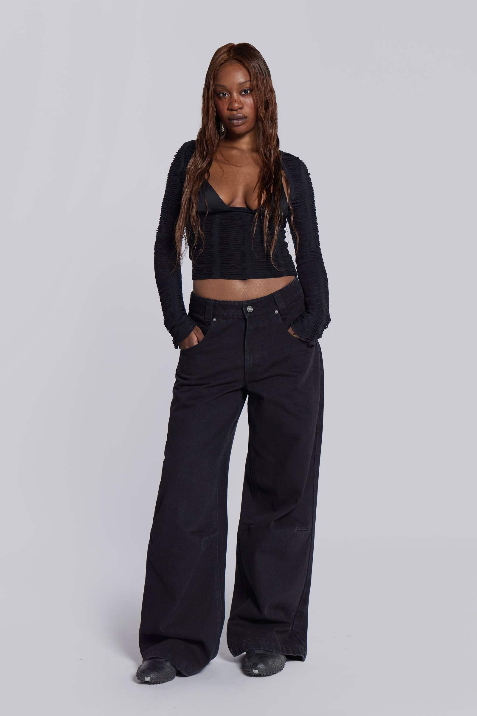 Solid Black Colossus Jeans