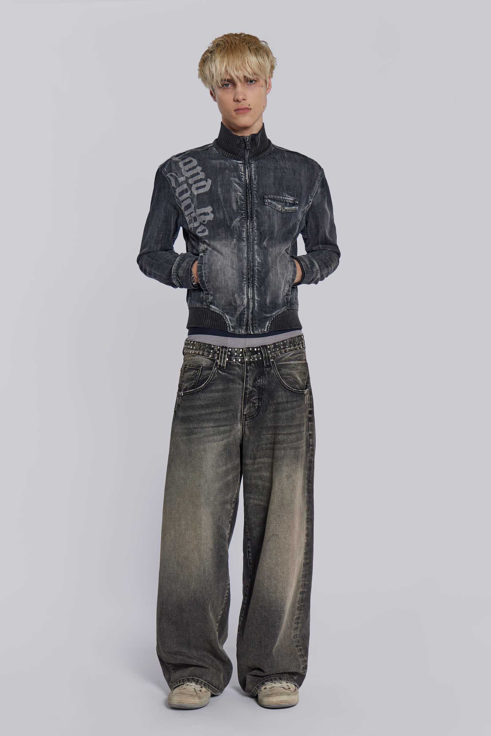 Smoke Denim Bomber