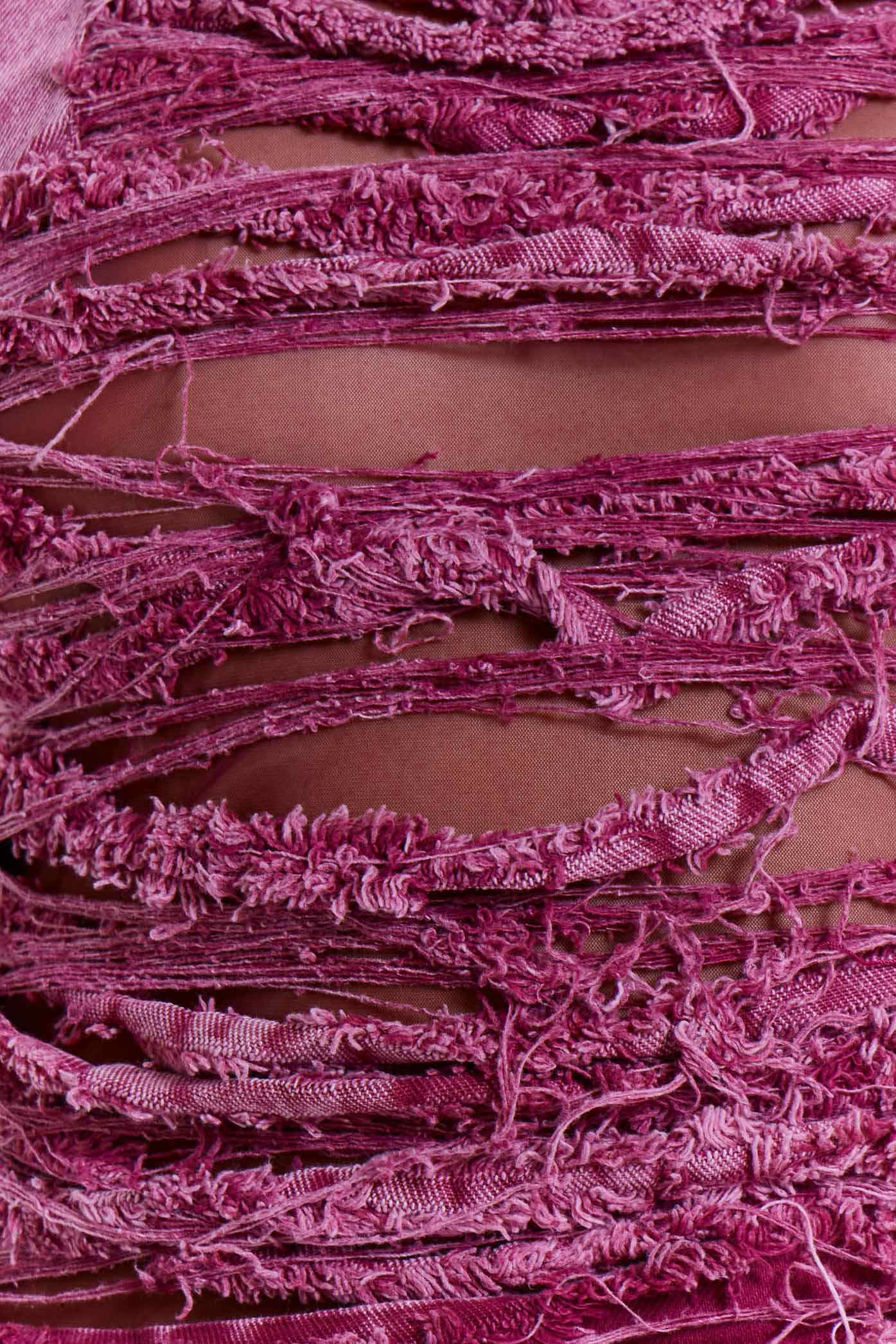 Pink Distressed Denim Top | Jaded London