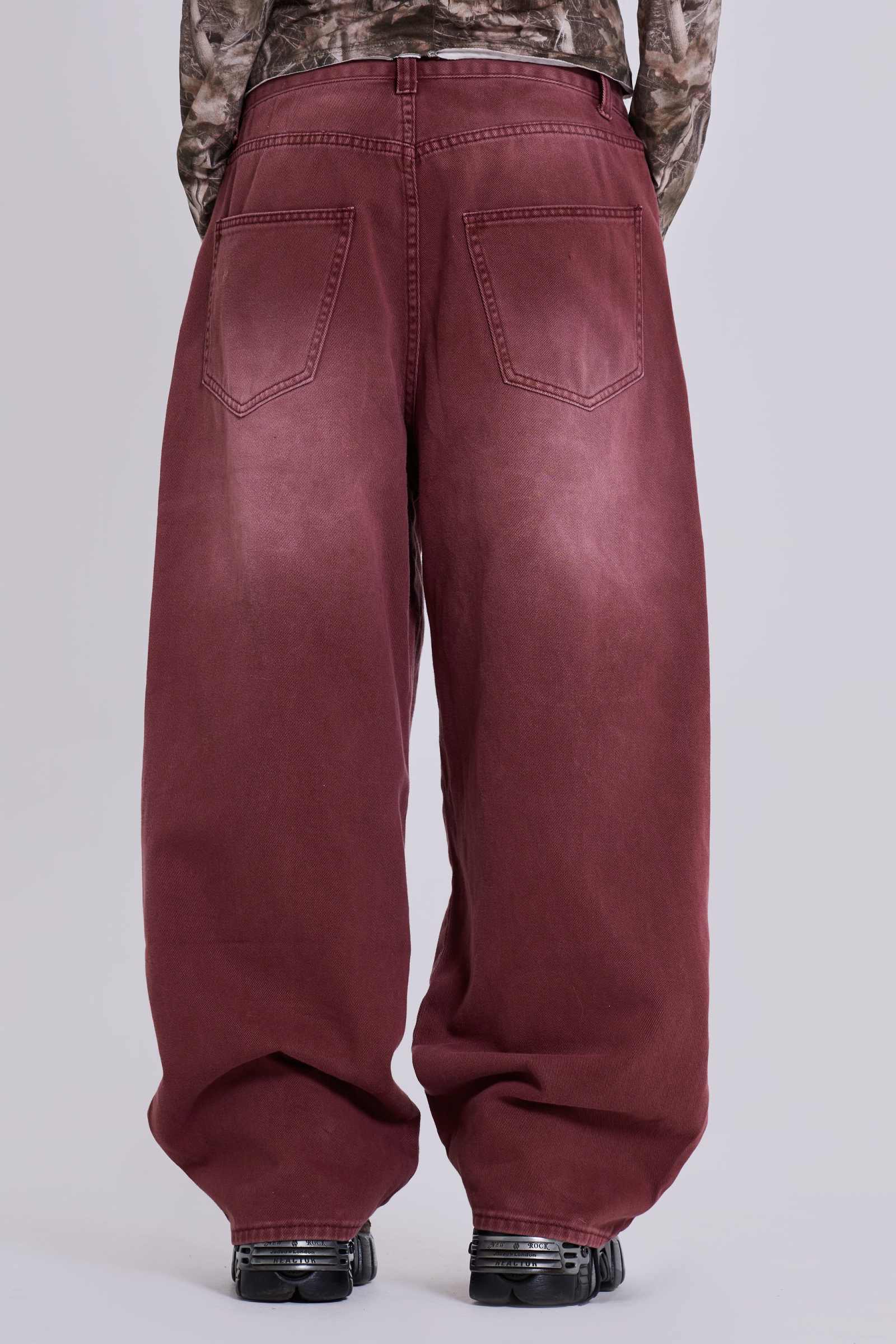 Burgundy Washed XL Colossus Jeans