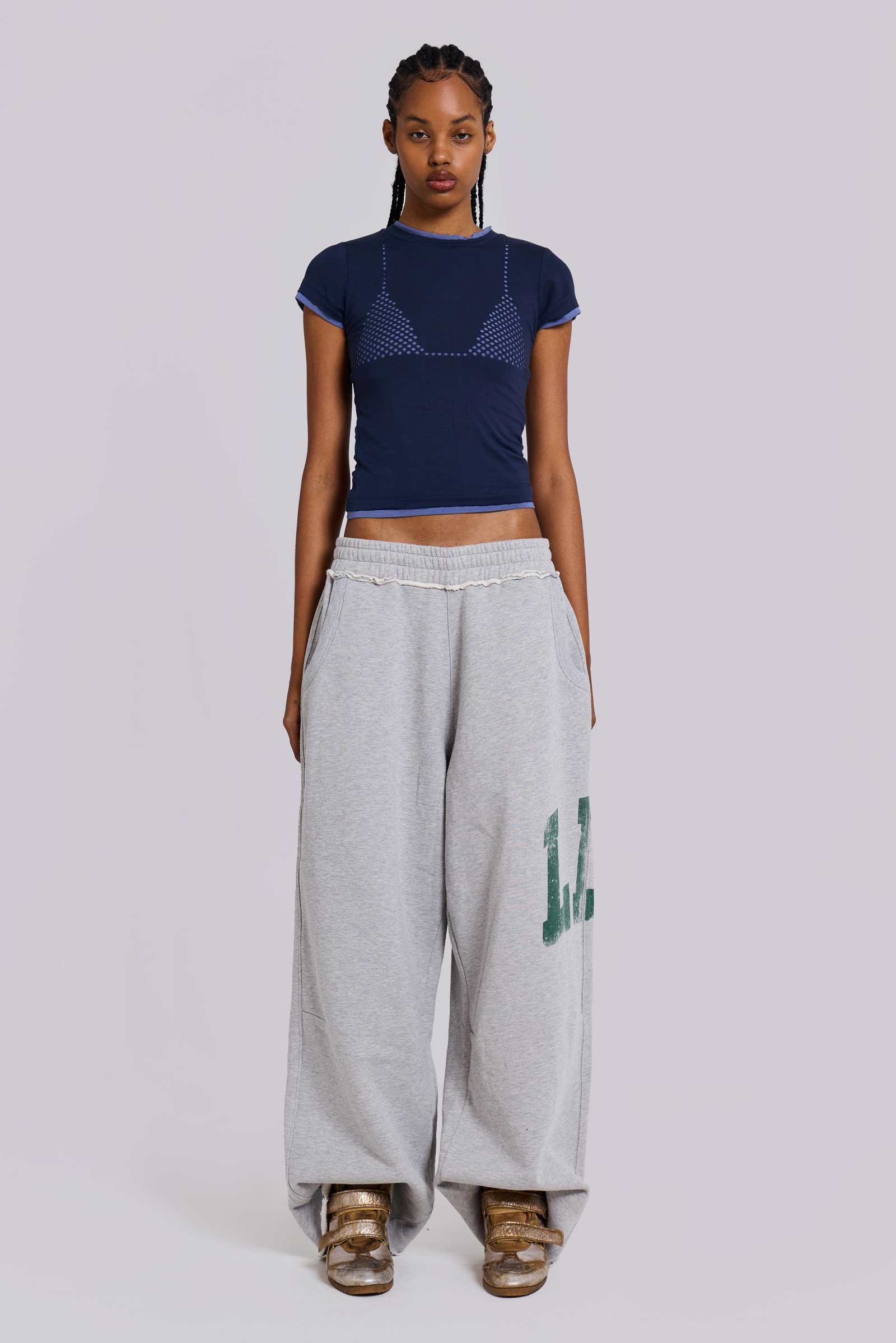 LDN Print Grey Marl Monster Joggers women