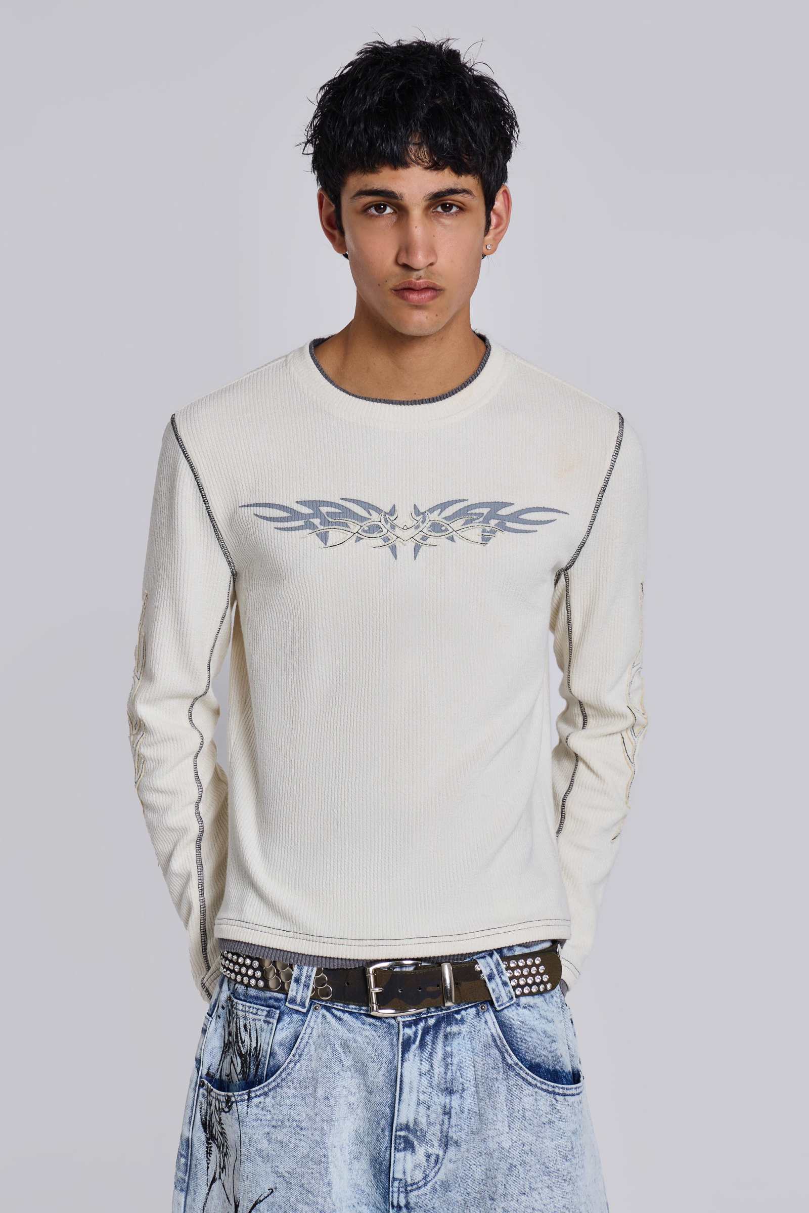 Off White Tattoo Applique Tee