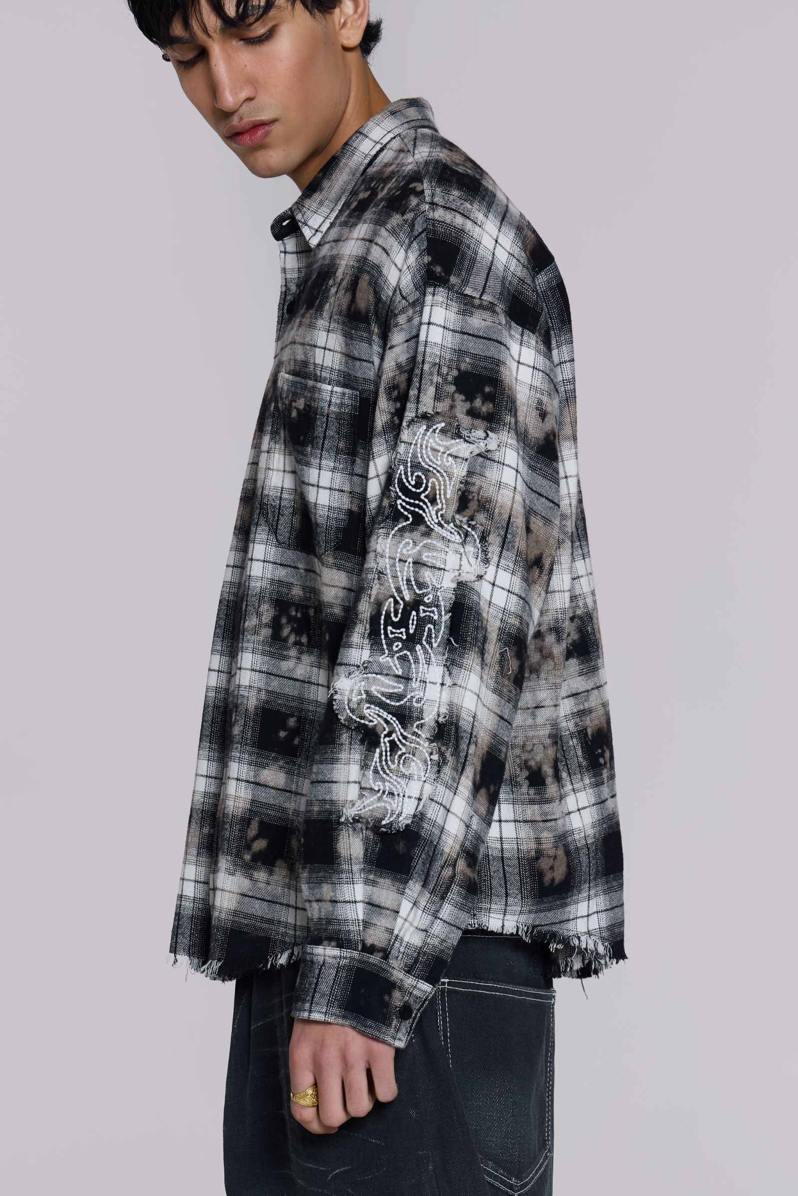 Burnout Plaid Shirt
