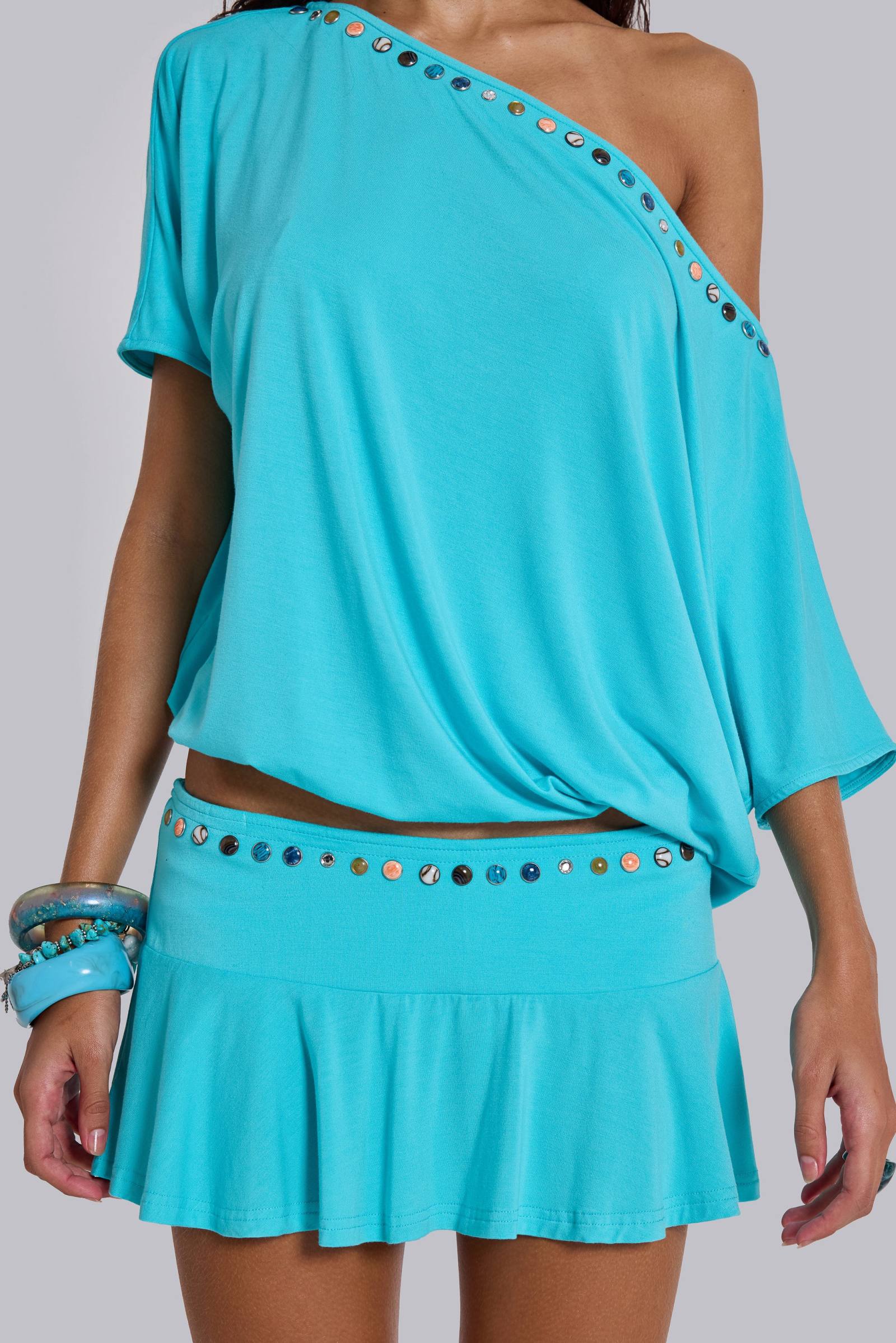 Azurae Studded Mini Skort