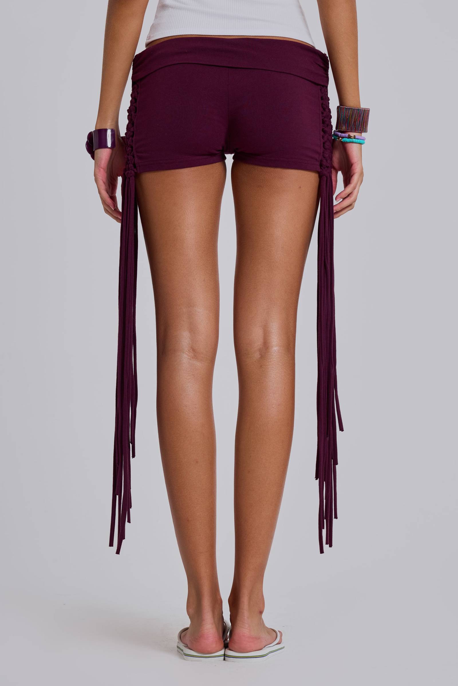 Anirae Macrame Mini Shorts