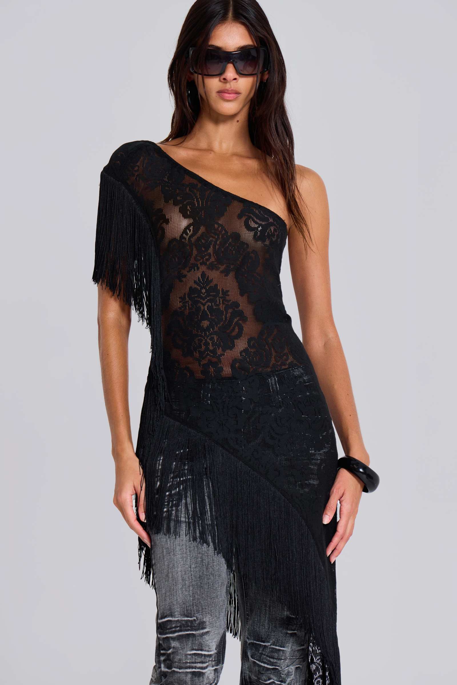 Vivienne Lace Fringe Dress