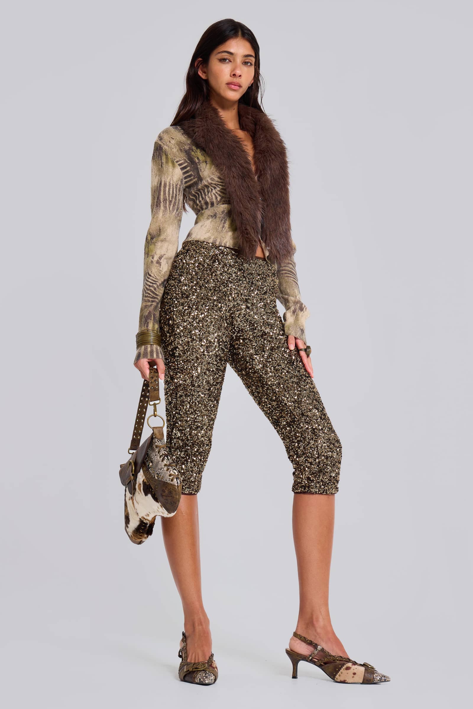 Dirty Cash Sequin Capris