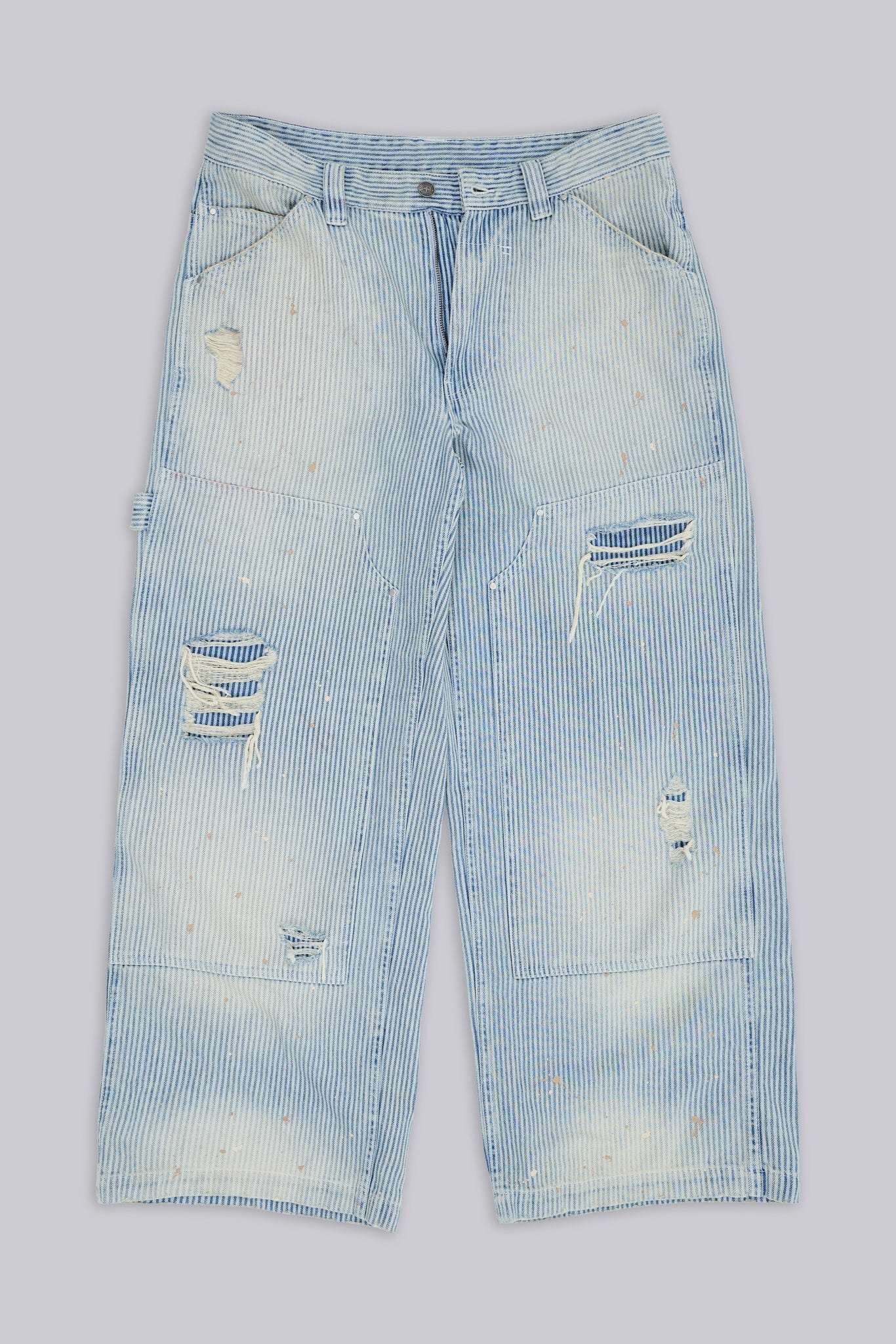 Pinstripe Double Knee Carpenter Jeans