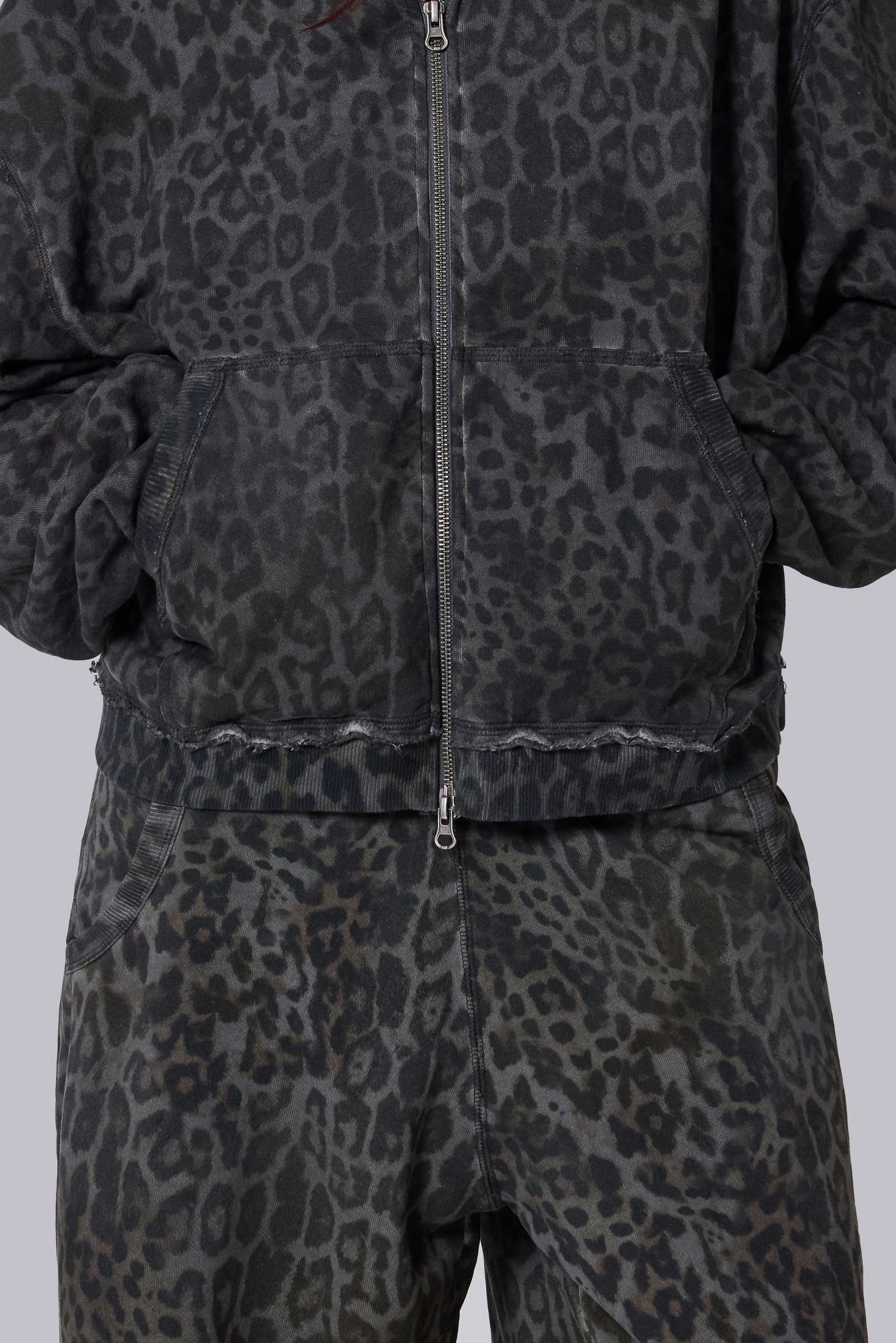 Charcoal Leopard Monster Joggers