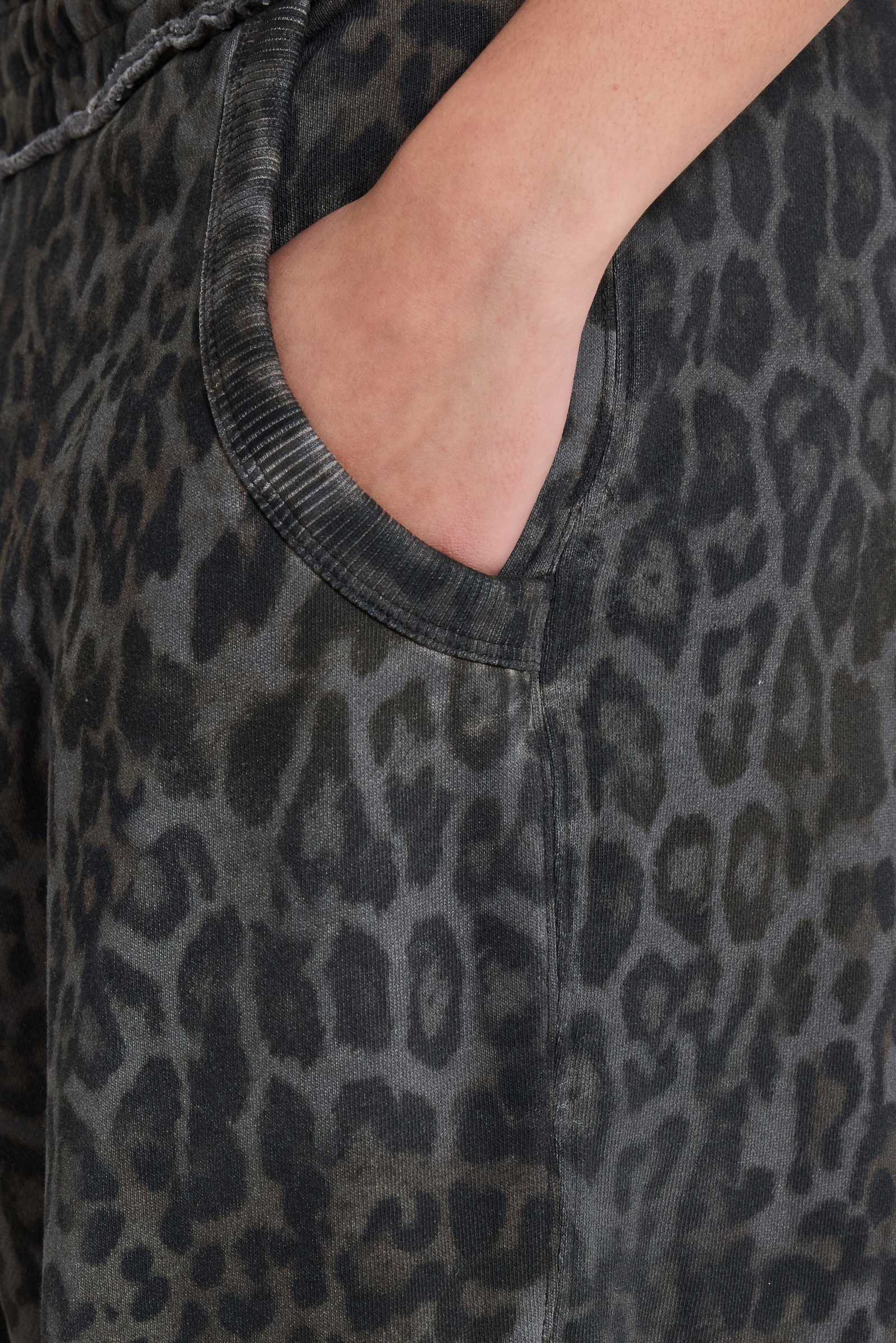 Charcoal Leopard Monster Joggers