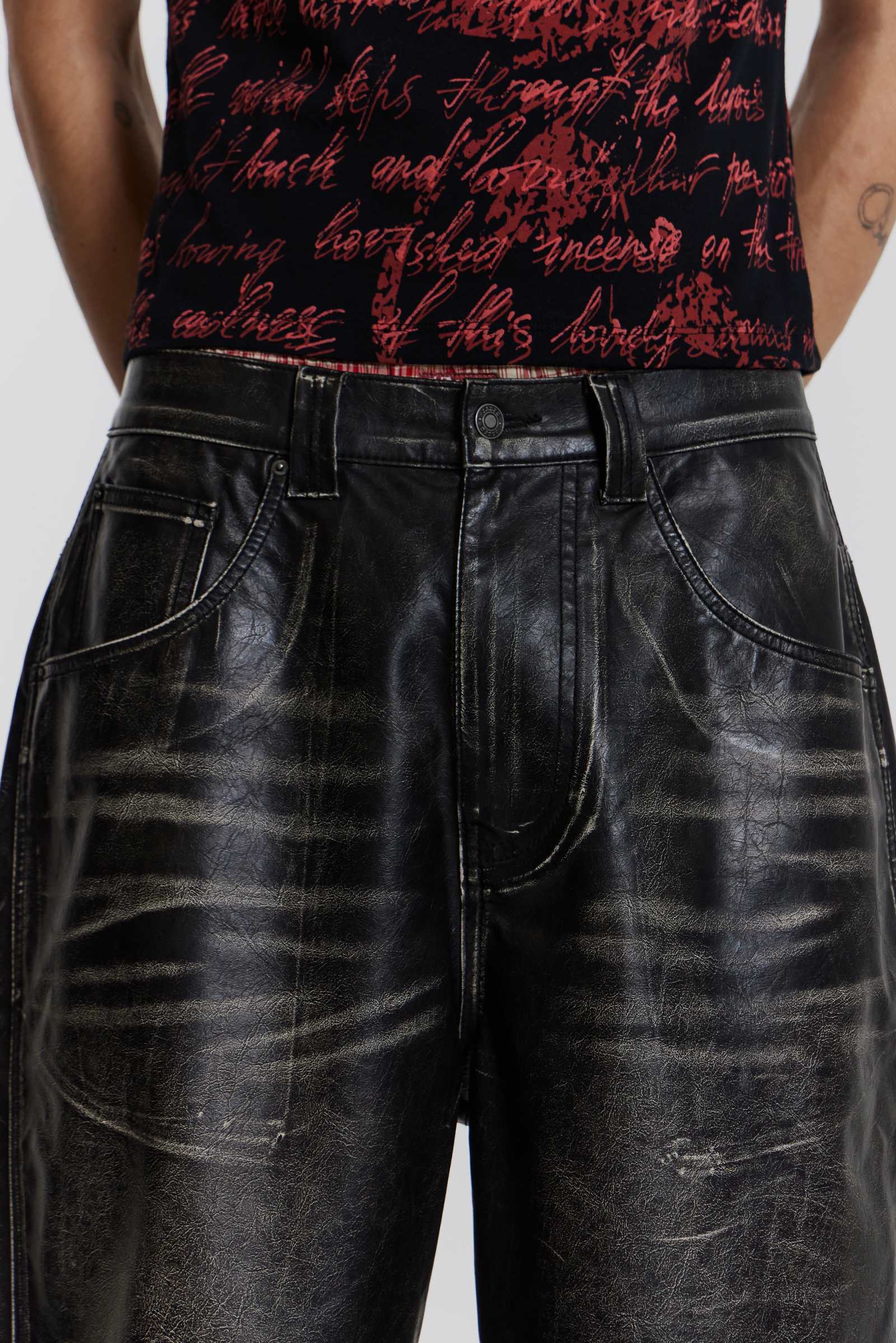 Shop Ash Faux Leather Colossus Shorts | Jaded London | Clothing