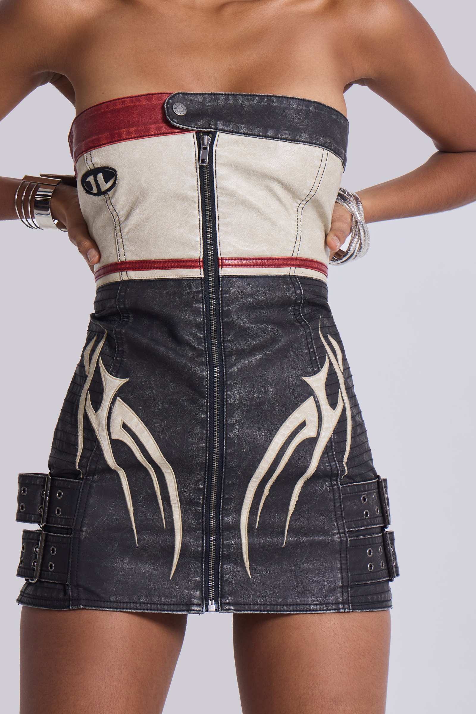 Xiva Motocross Faux Leather Dress | Jaded London | Clothing Xiva Motocross Faux Leather Dress | Jaded London | Clothing