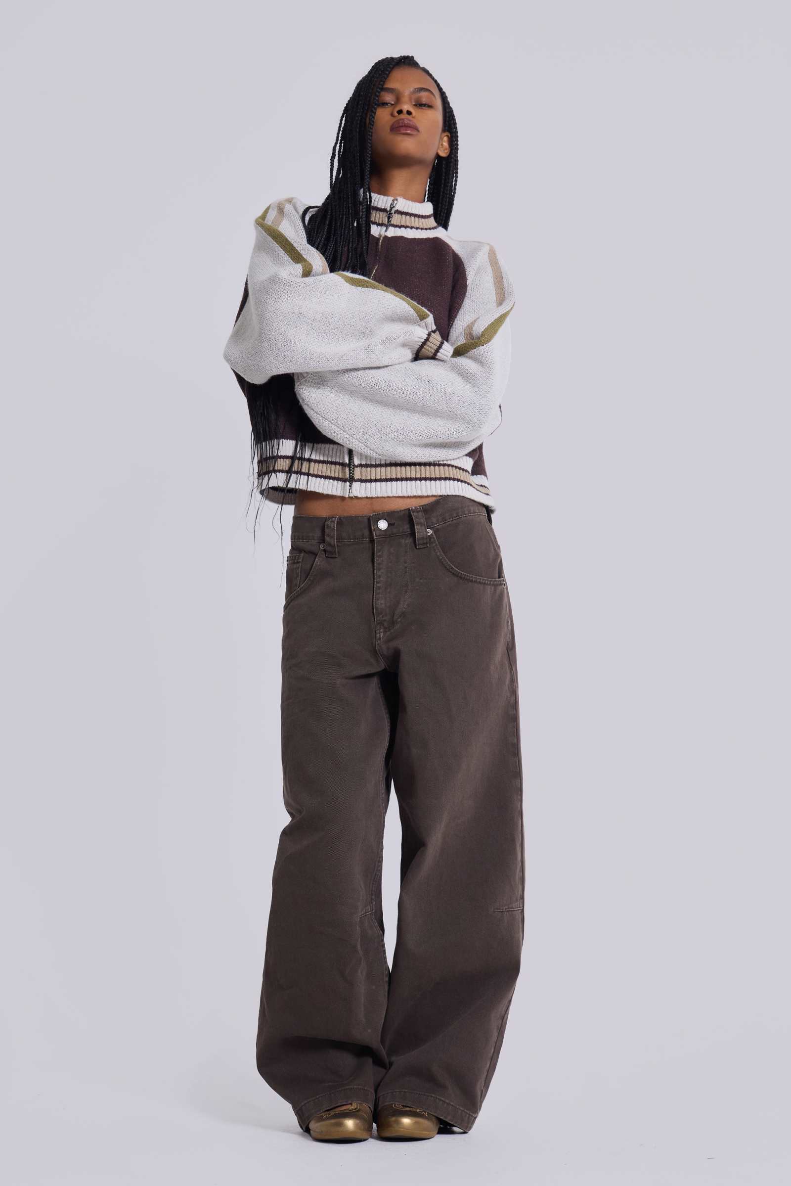 Washed Brown Colossus Jeans
